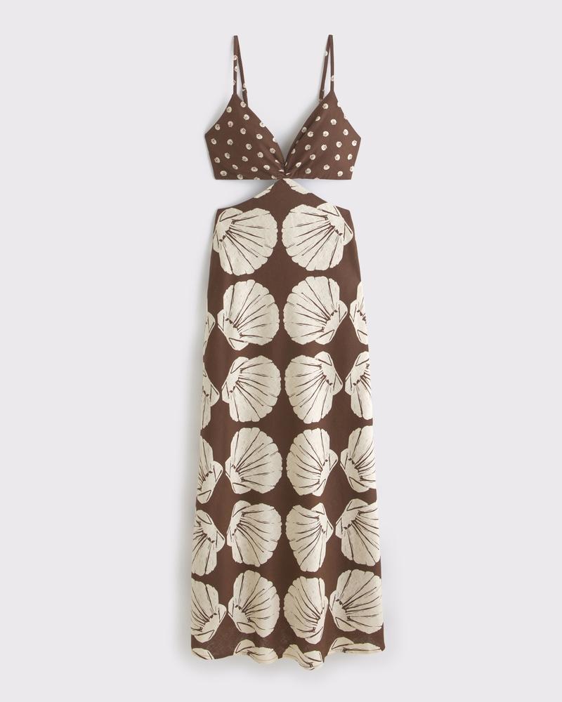 The A&F Julia Slip Cutout Maxi Dress Product Image