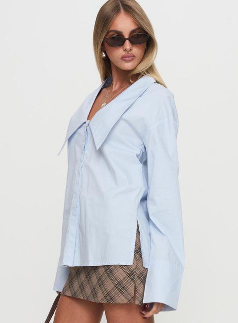 Calistoga Deep Collar Shirt Blue Product Image