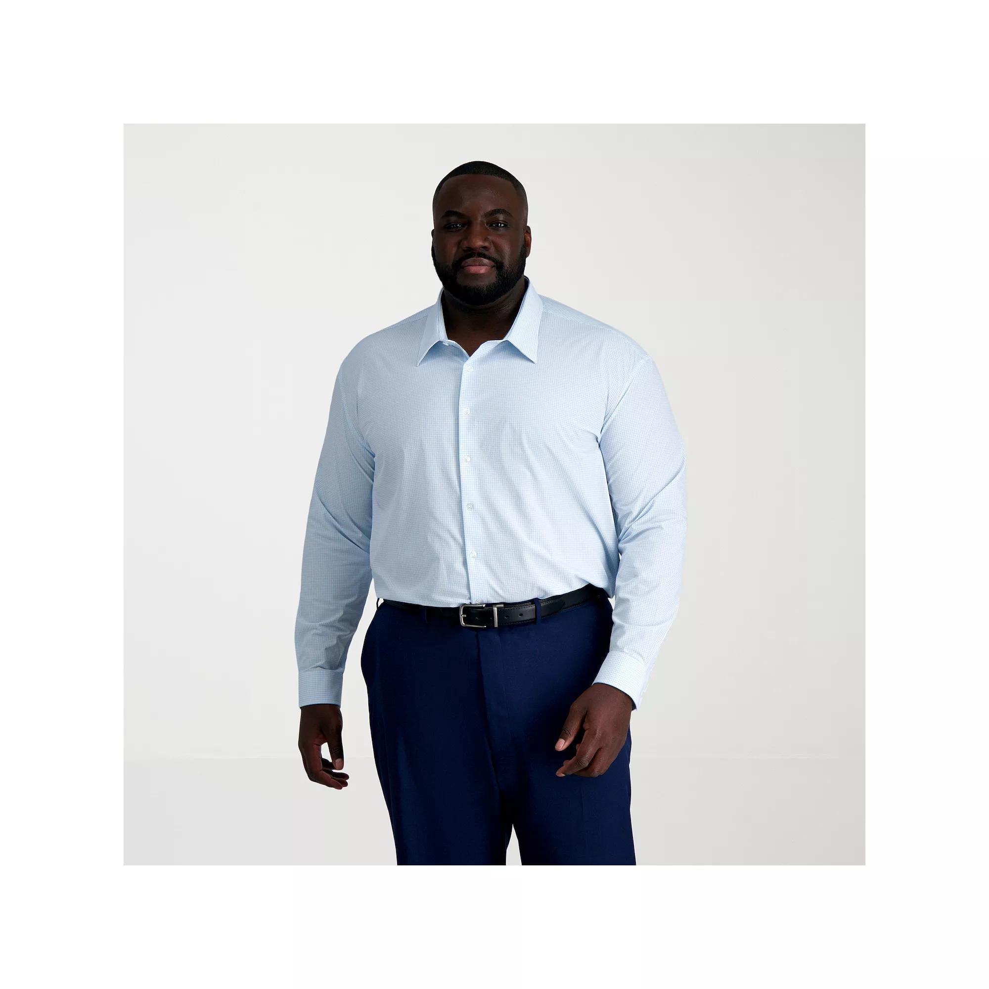 Big & Tall Haggar Smart Wash Classic Fit Solid Dress Shirt, Mens Product Image
