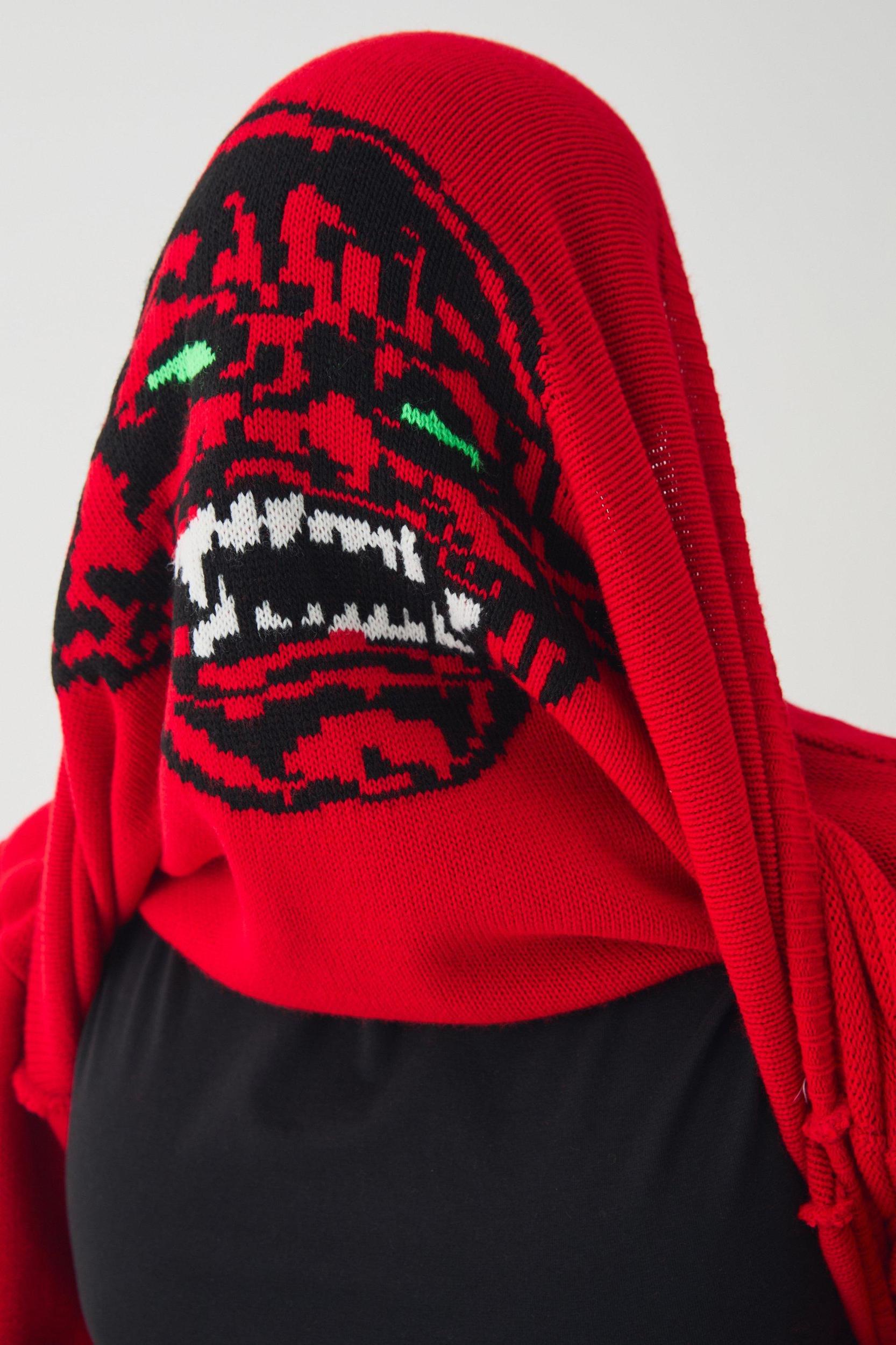 Oversized Reverse Knit Halloween Sweater | boohooMAN USA Product Image
