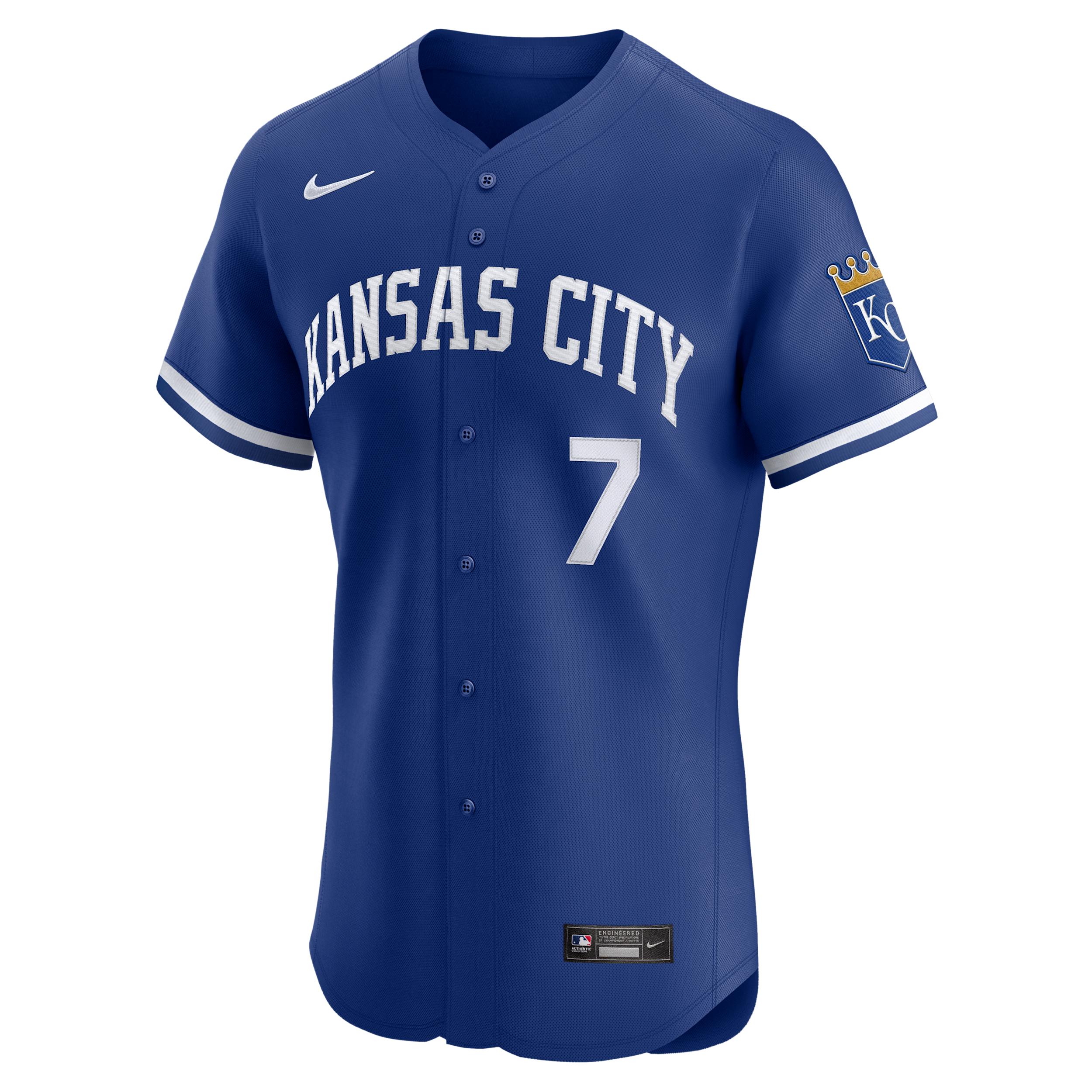 Bobby Witt Jr. Kansas City Royals Nike Mens Dri-FIT ADV MLB Elite Jersey | 9B10ROA2RO9-XX2 Product Image