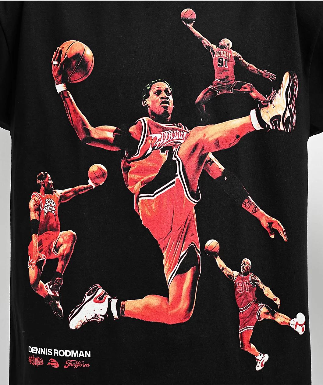 Rodman Apparel Court Cutouts Black T-Shirt Product Image