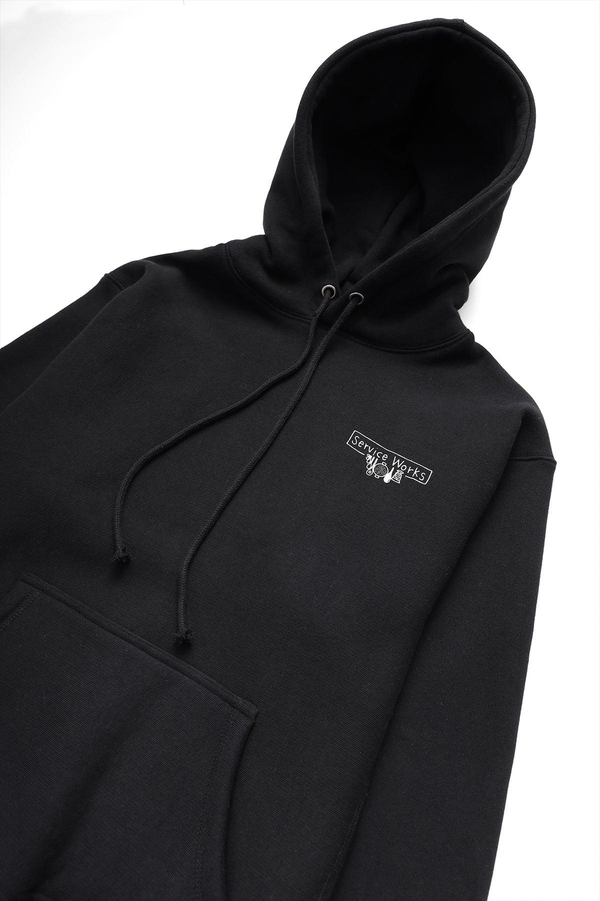 12oz Service Embroidered Hoodie - Black Product Image