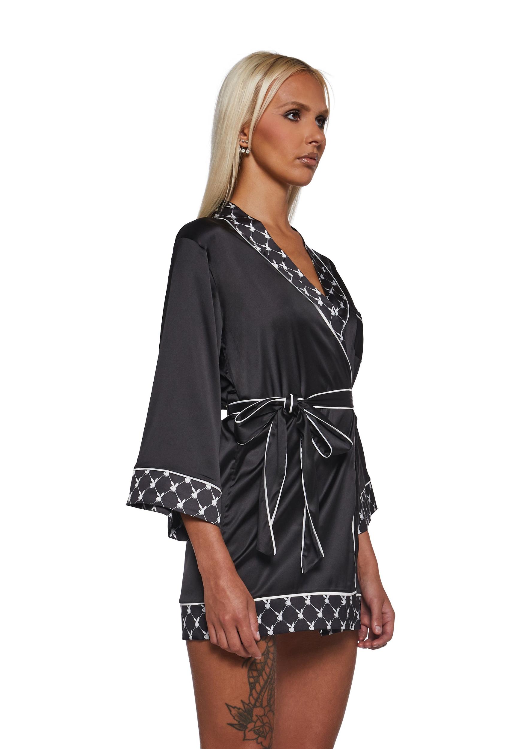 Playboy Bunny Smoke Lounge Robe Product Image