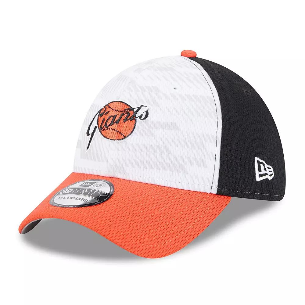 Men's New Era Black/Orange San Francisco Giants 2025 MLB Clubhouse 39THIRTY Flex Hat, Size: Medium/Large Product Image