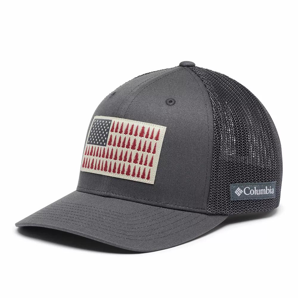 Men's Columbia FlexFit Mesh Tree Flag Fitted Cap,  Product Image
