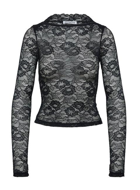Risque Long Sleeve Top Black Product Image