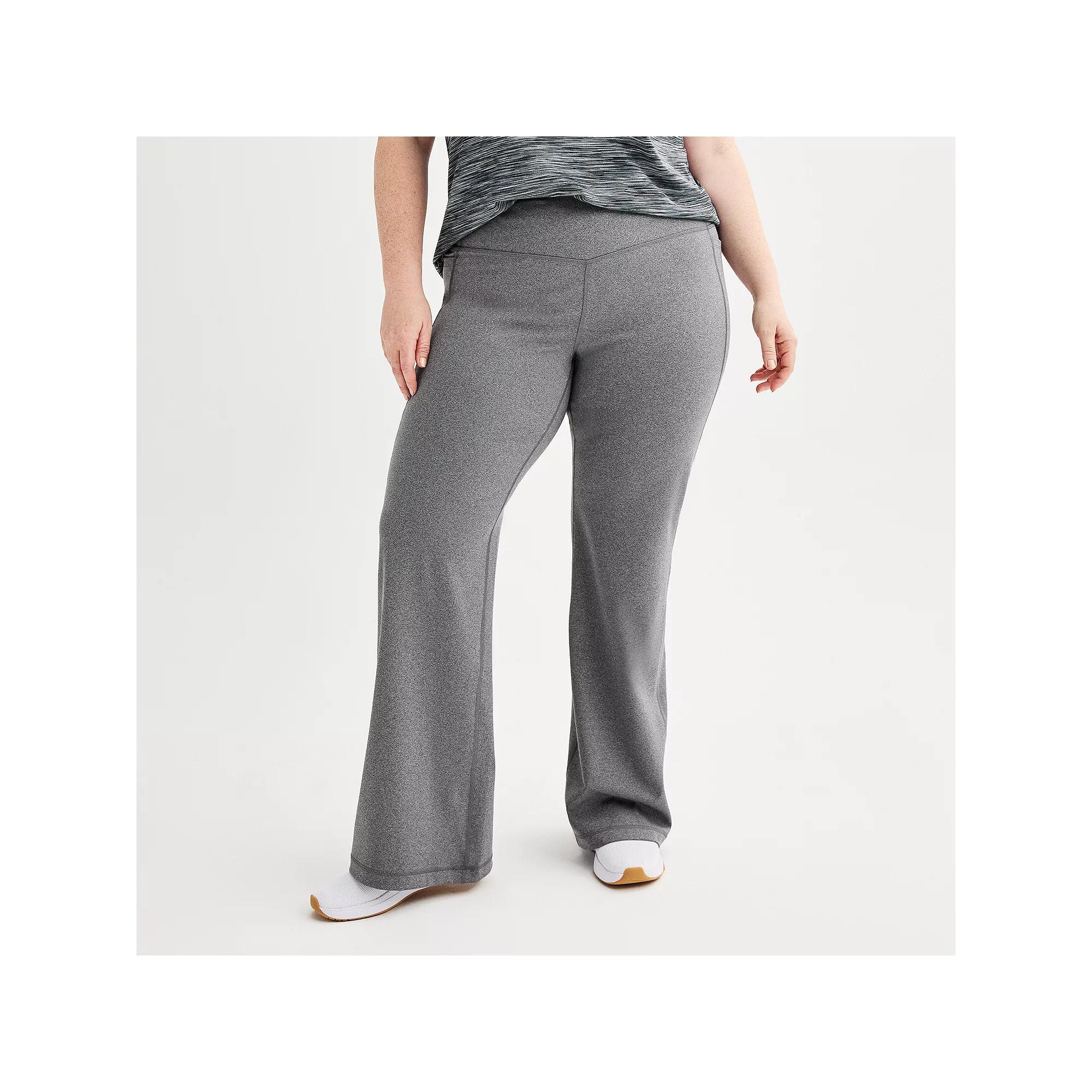 Plus Size Tek Gear® Ultrastretch Flare Leg Pants, Women's, Size: 4XL, Grey Product Image