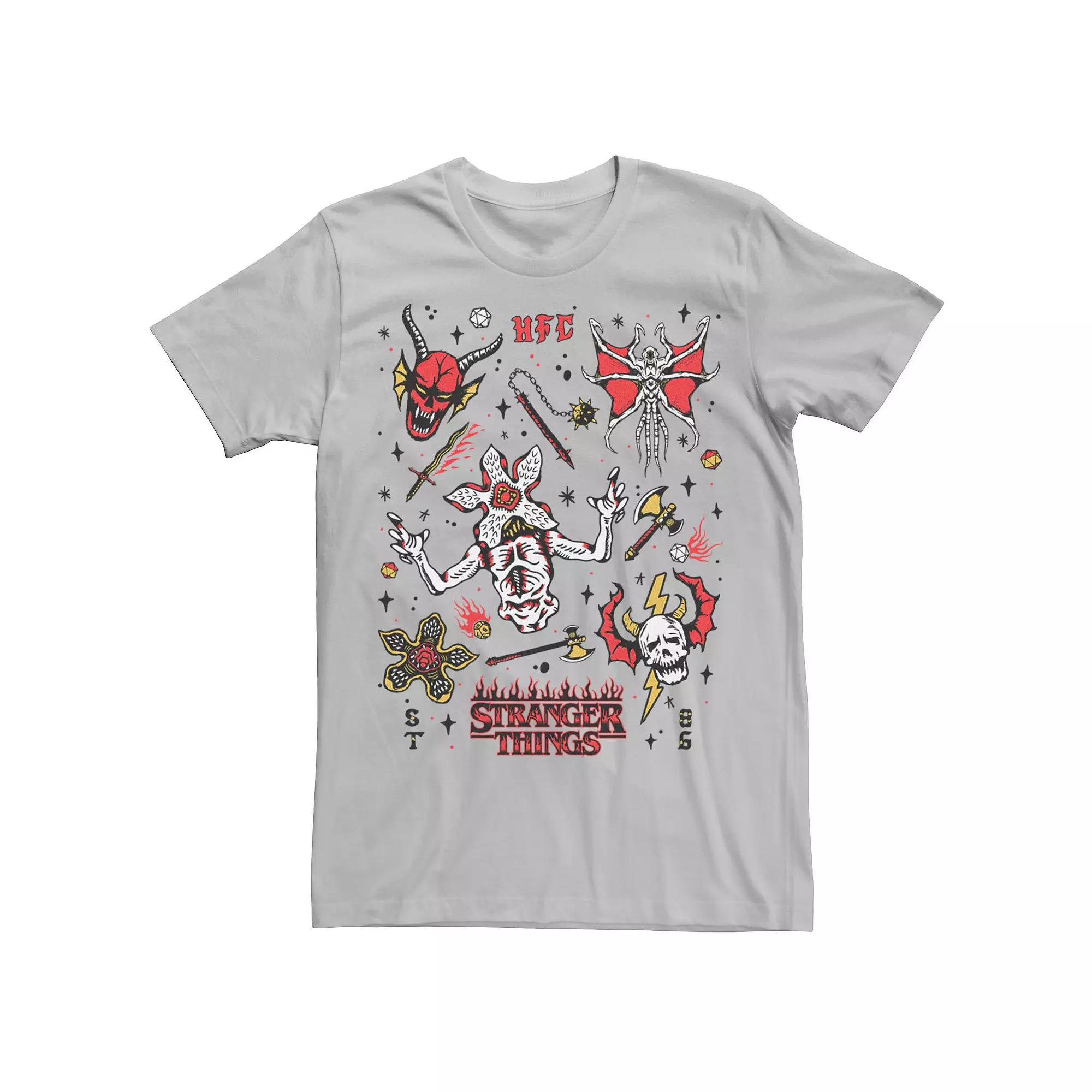 Men's Netflix Stranger things Stranger Flash Sheet Monsters Tee,  Product Image