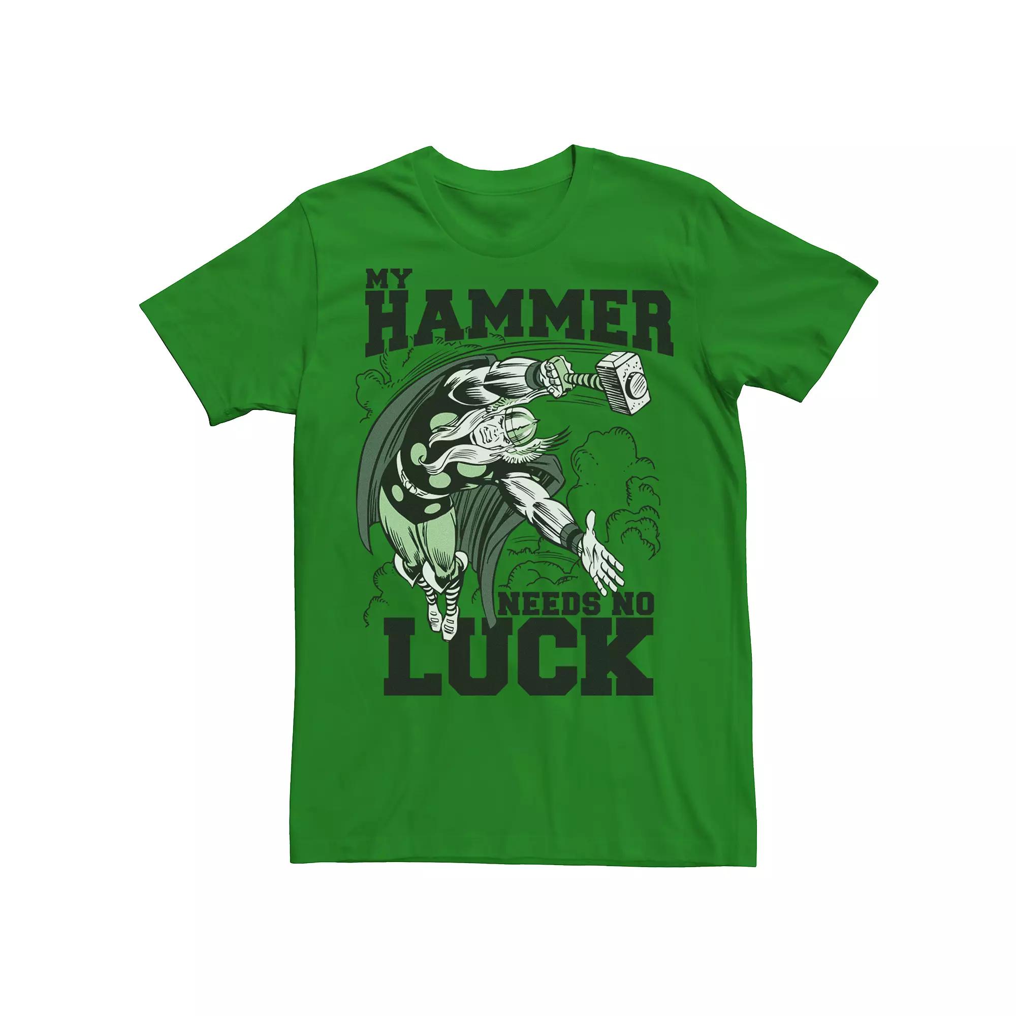 Men's Marvel Thor Lucky Hammer St. Patricks Tee,  Product Image