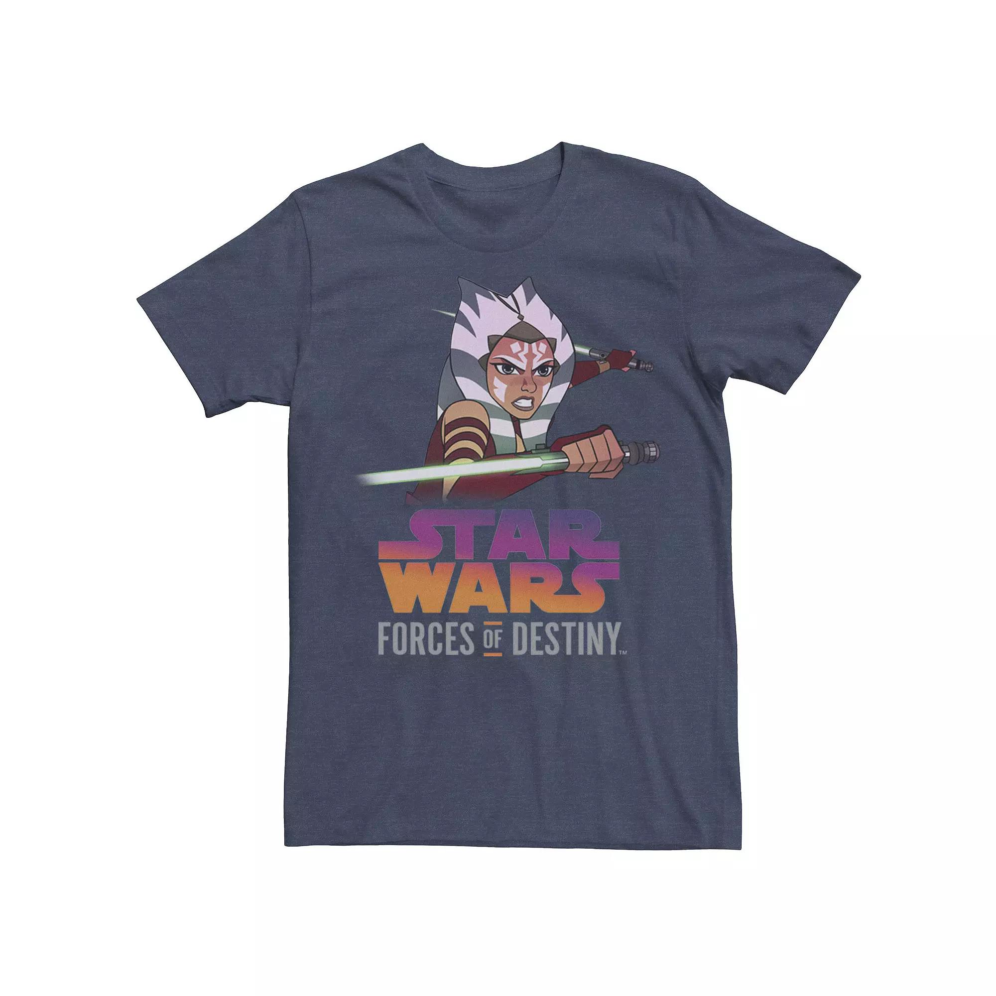 Men's Star Wars Forces of Destiny Ahsoka Lightsaber Duo Tee,  Product Image