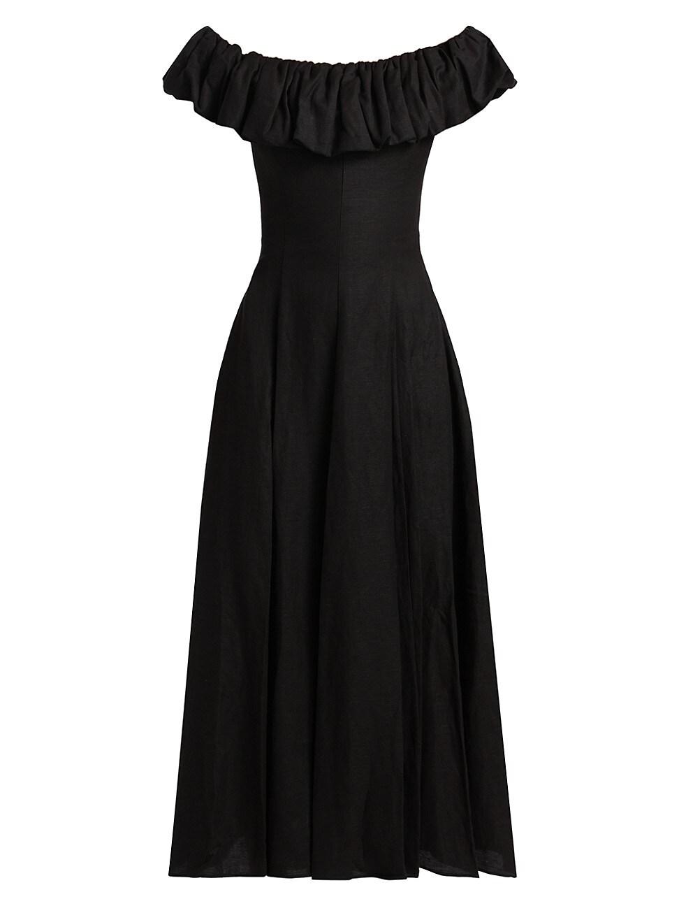 Womens Yara Puff Off-the-Shoulder A-Line Maxi Dress Product Image