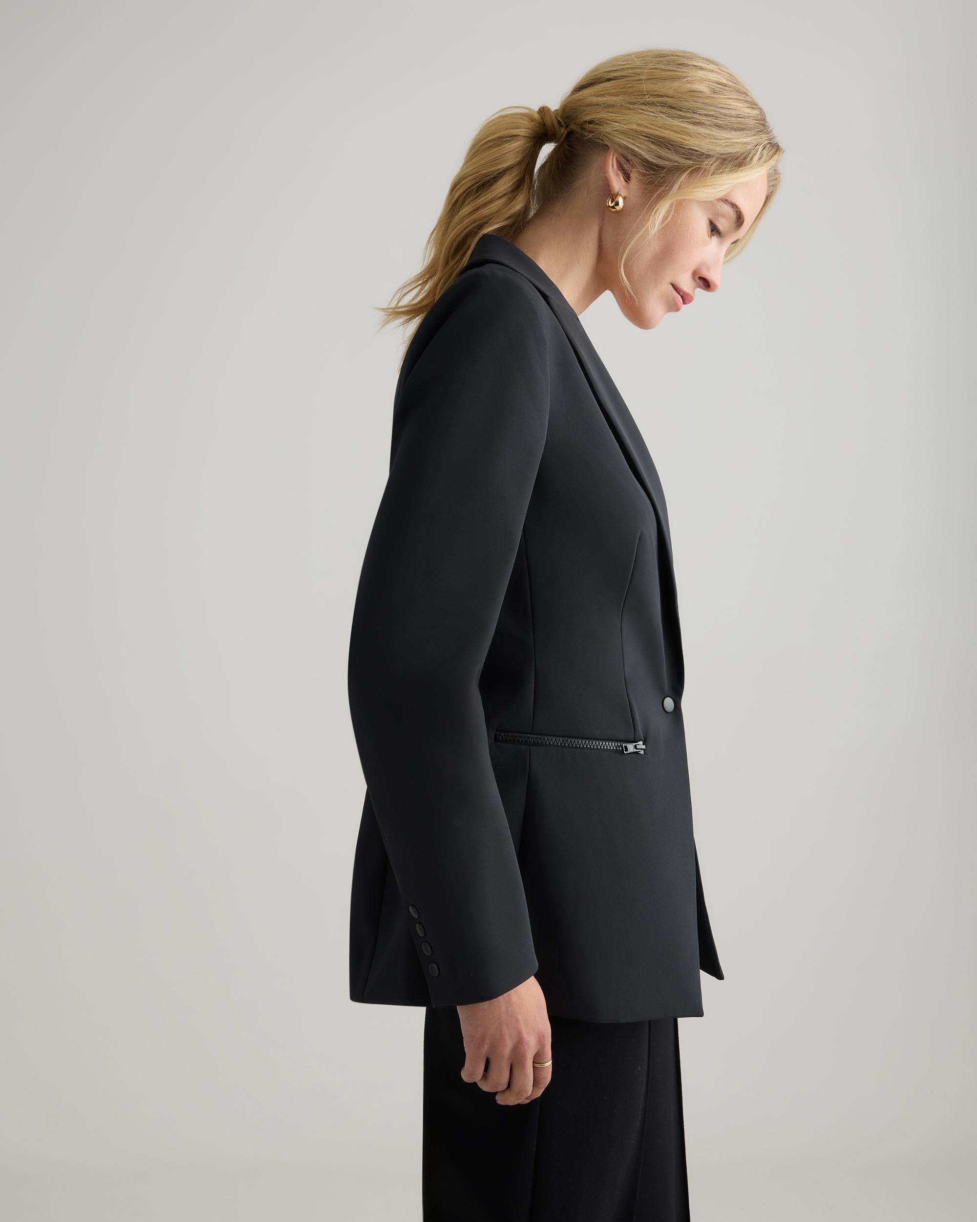 Quince | Women's Scuba Single-Breasted Convertible Blazer Nylon Product Image