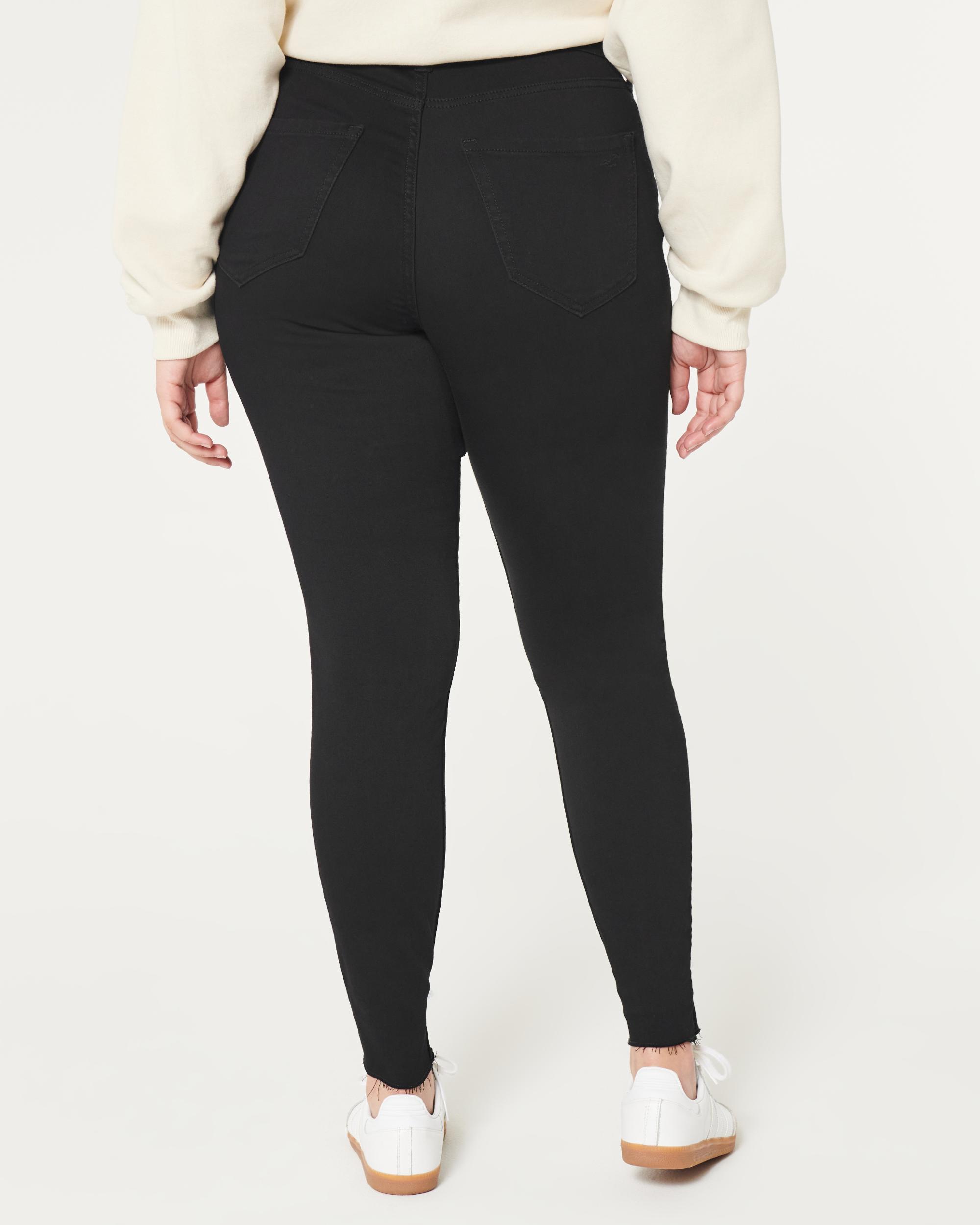 Curvy High-Rise Black Jean Leggings Product Image