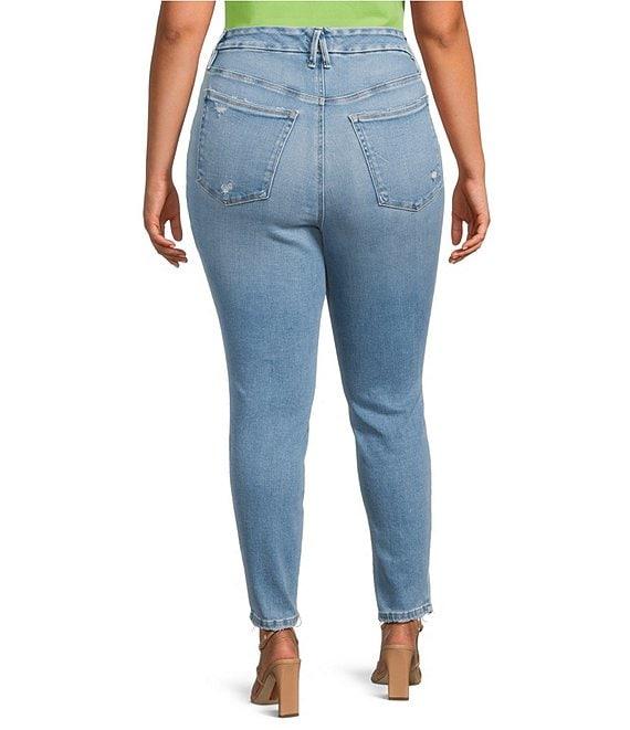 Good American Plus Size Soft Tech Good Legs Mid Rise Skinny Jeans Product Image