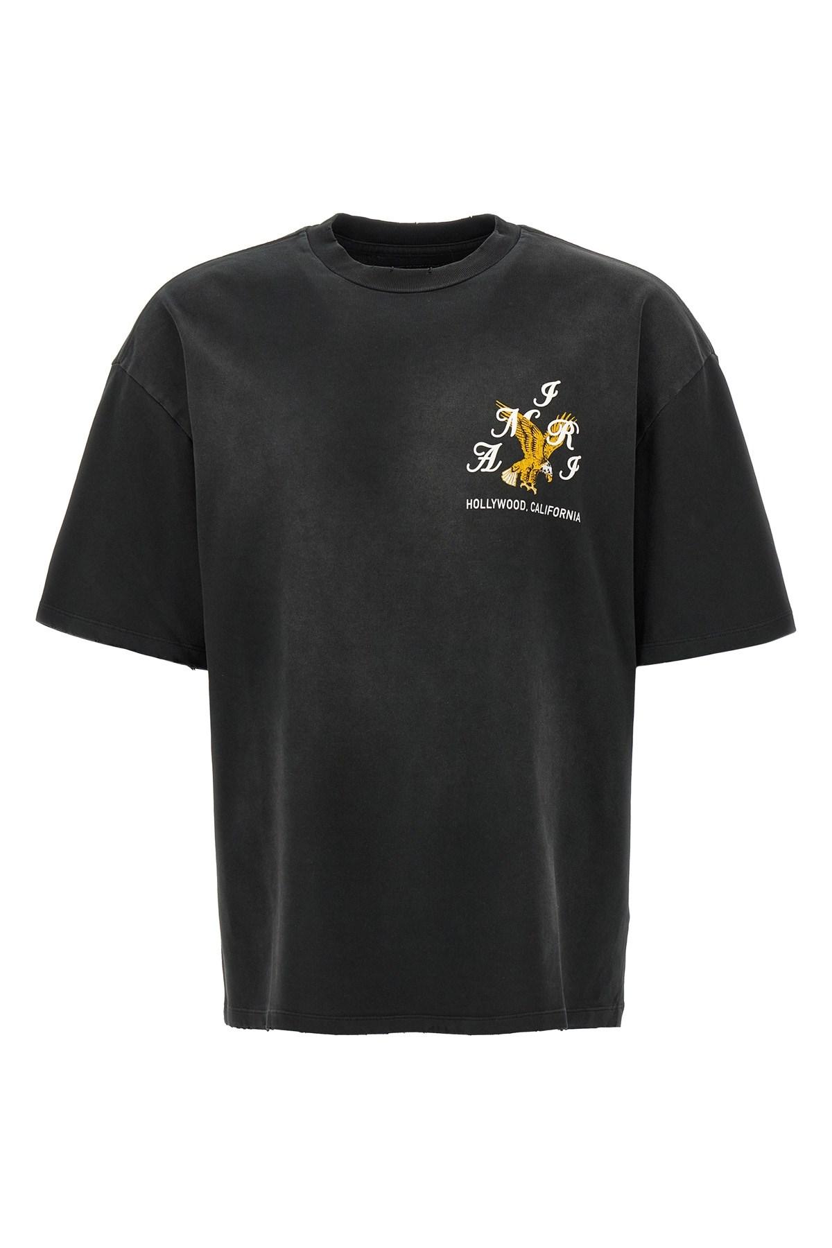 Black 'AMIRI' Eagle Oversized T-shirt Product Image