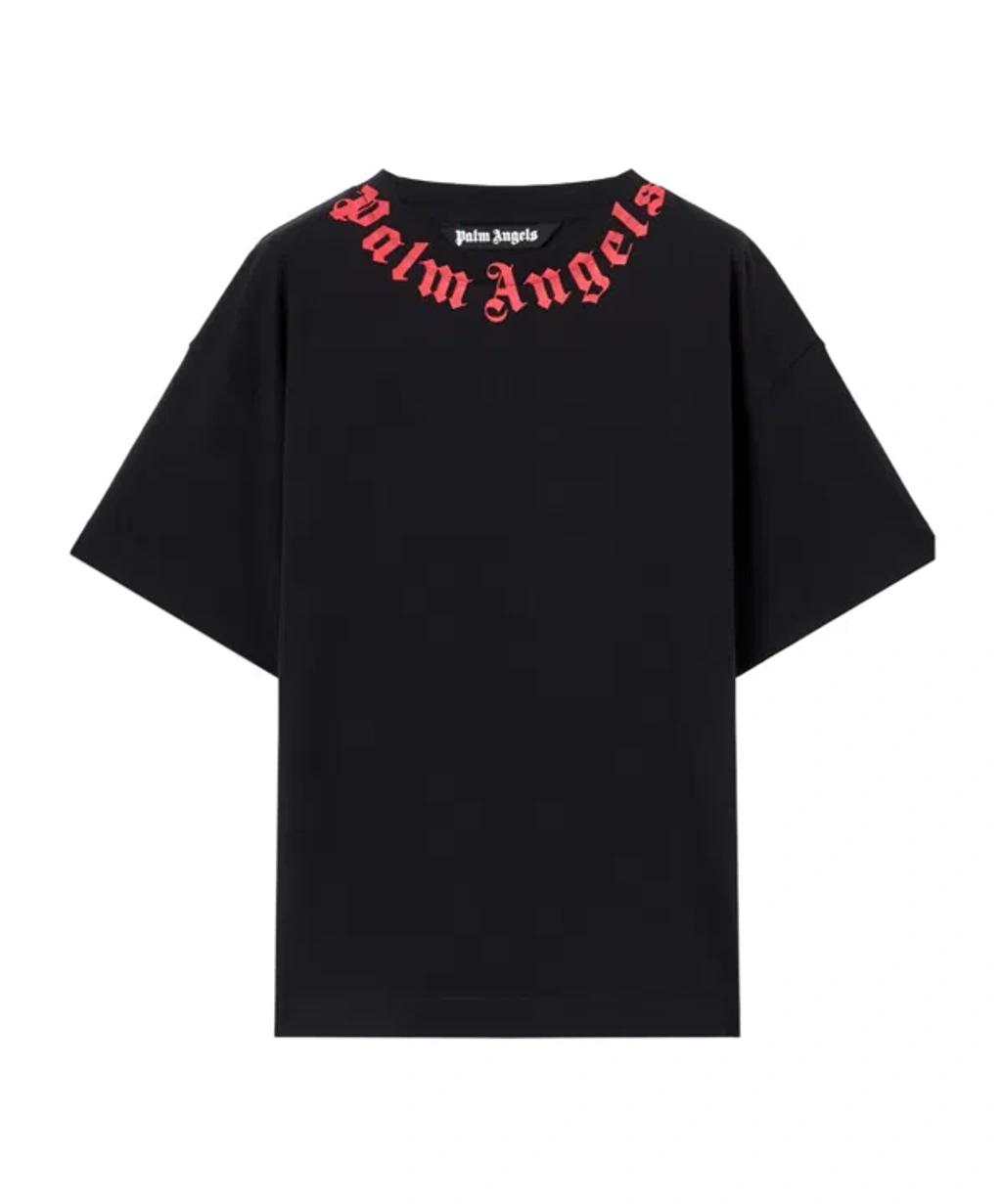 PALM ANGELS Logo Graphic Cotton T-shirt In Black Product Image