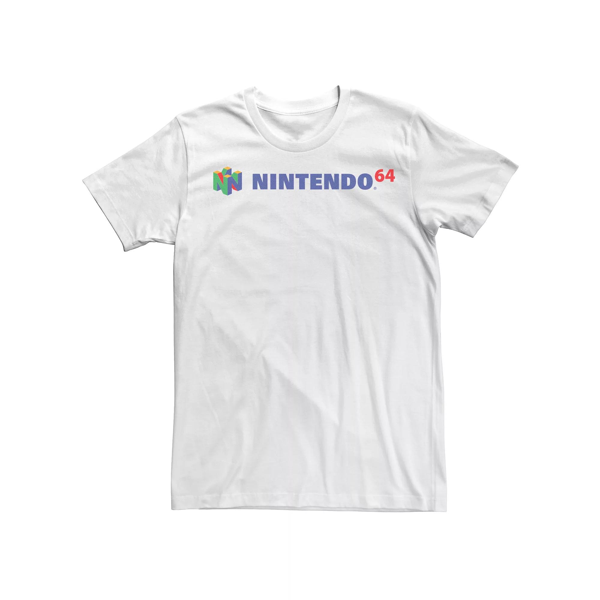 Men's Nintendo 64 Simple Logo Tee, Size: Small, White Product Image