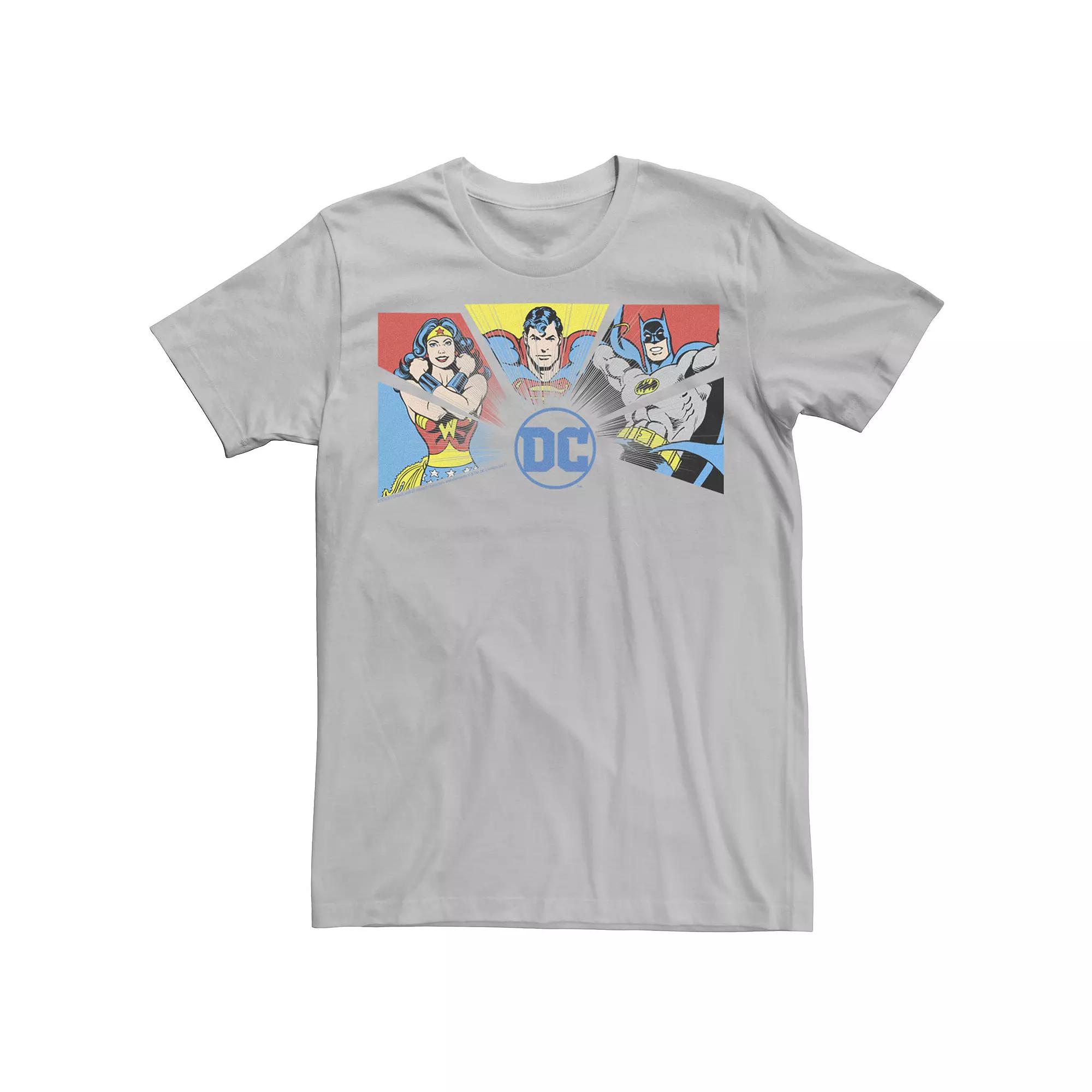 Men's Justice League The Big Three DC Logo Tee,  Product Image
