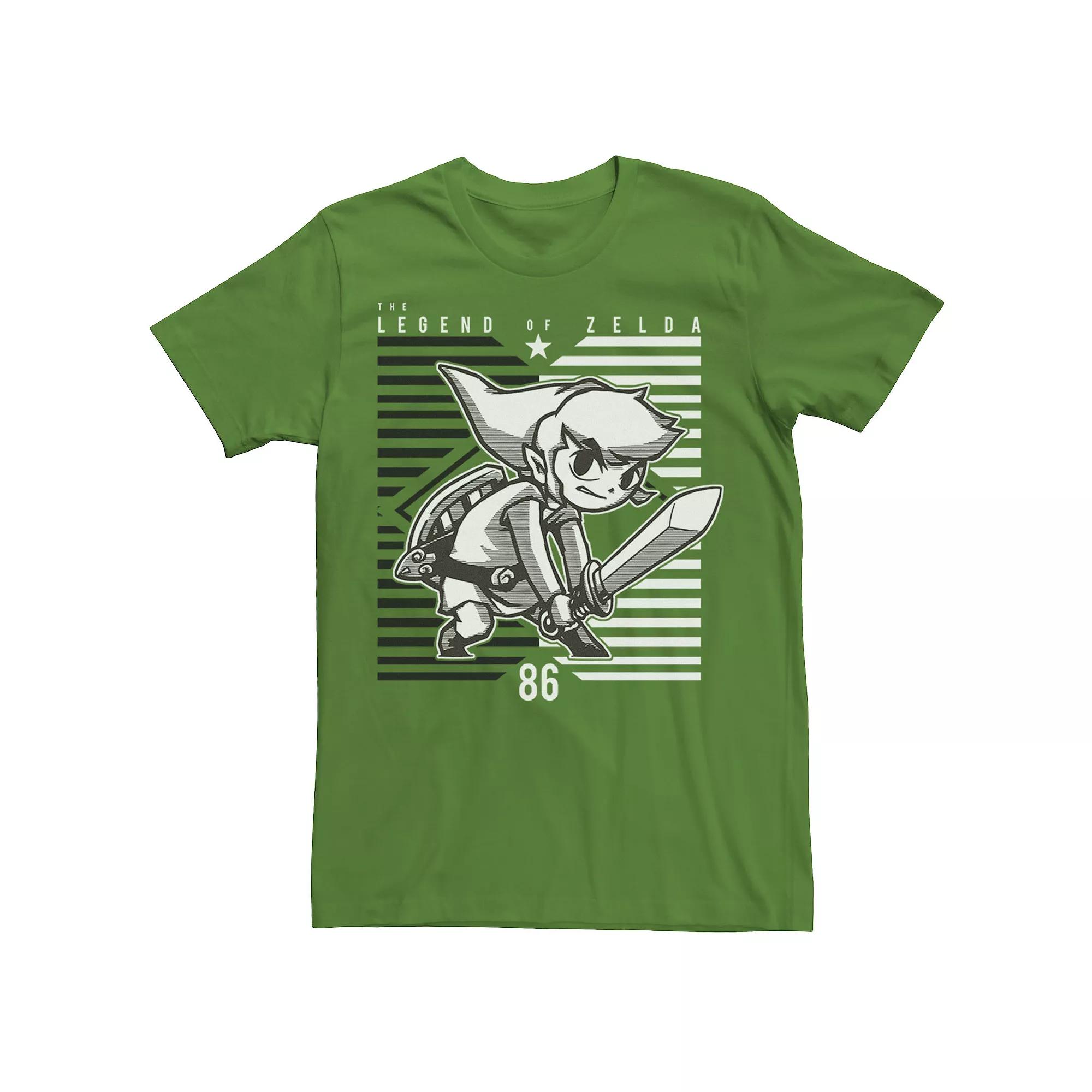 Men's Nintendo The Legend Of Zelda '86 Striped Background Tee,  Product Image