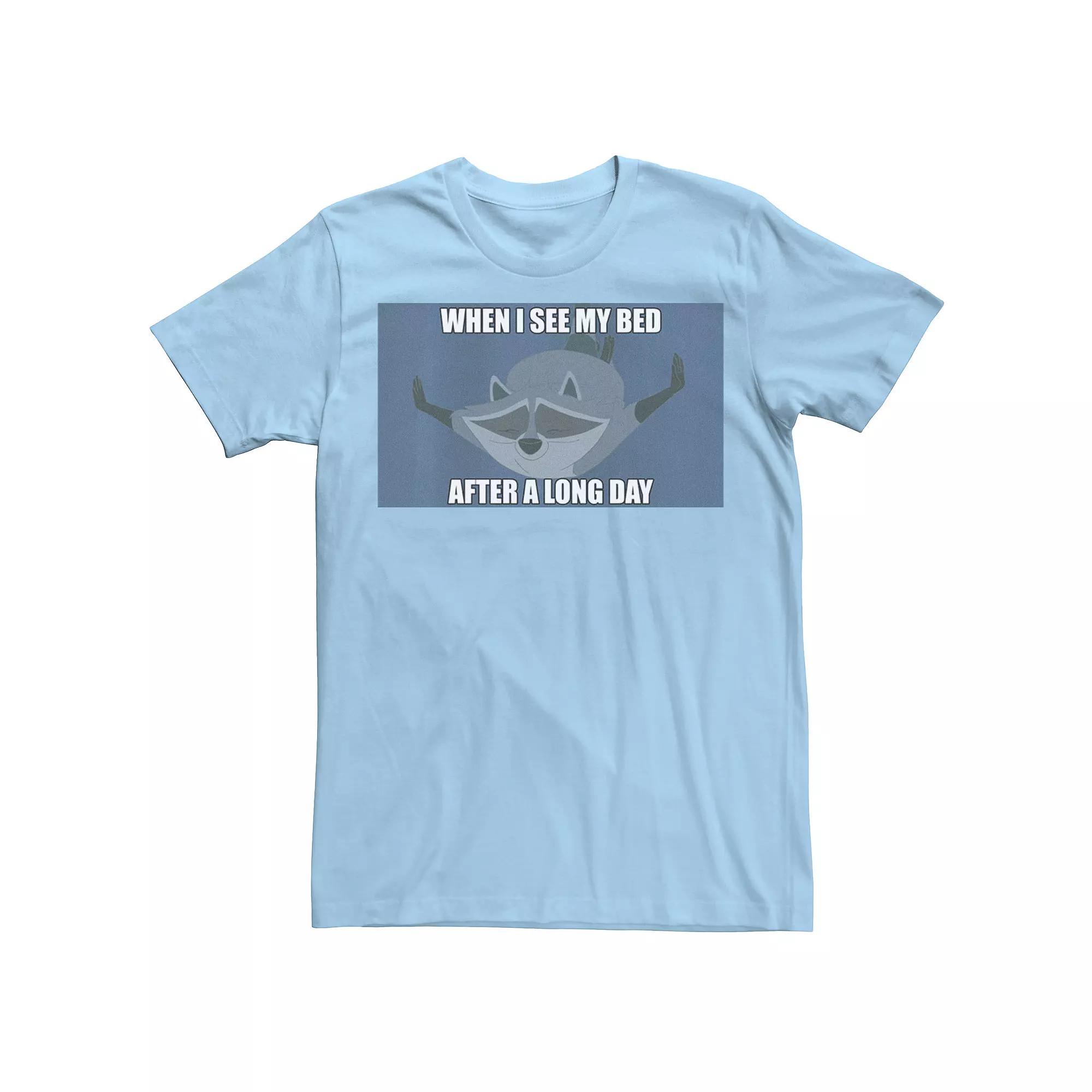Disney's Pocahontas Meeko Men's When I See My Bed Meme Tee,  Product Image