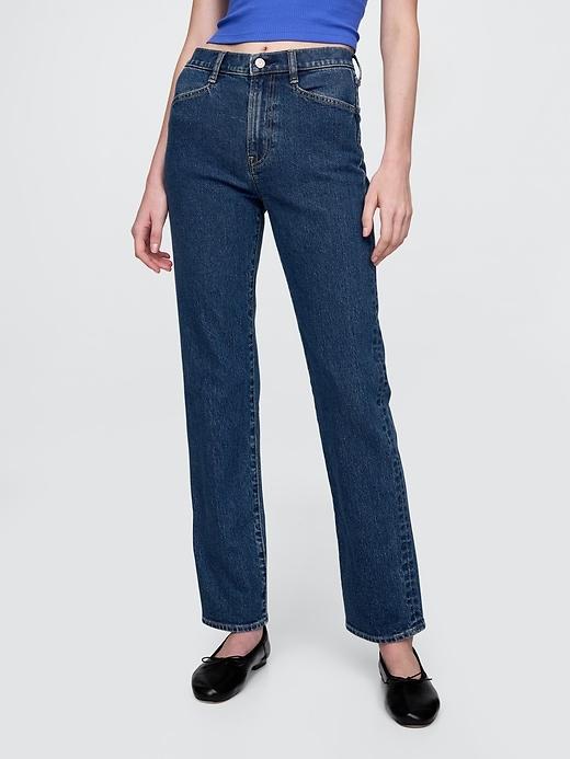 High Rise Crossover '90s Straight Jeans Product Image