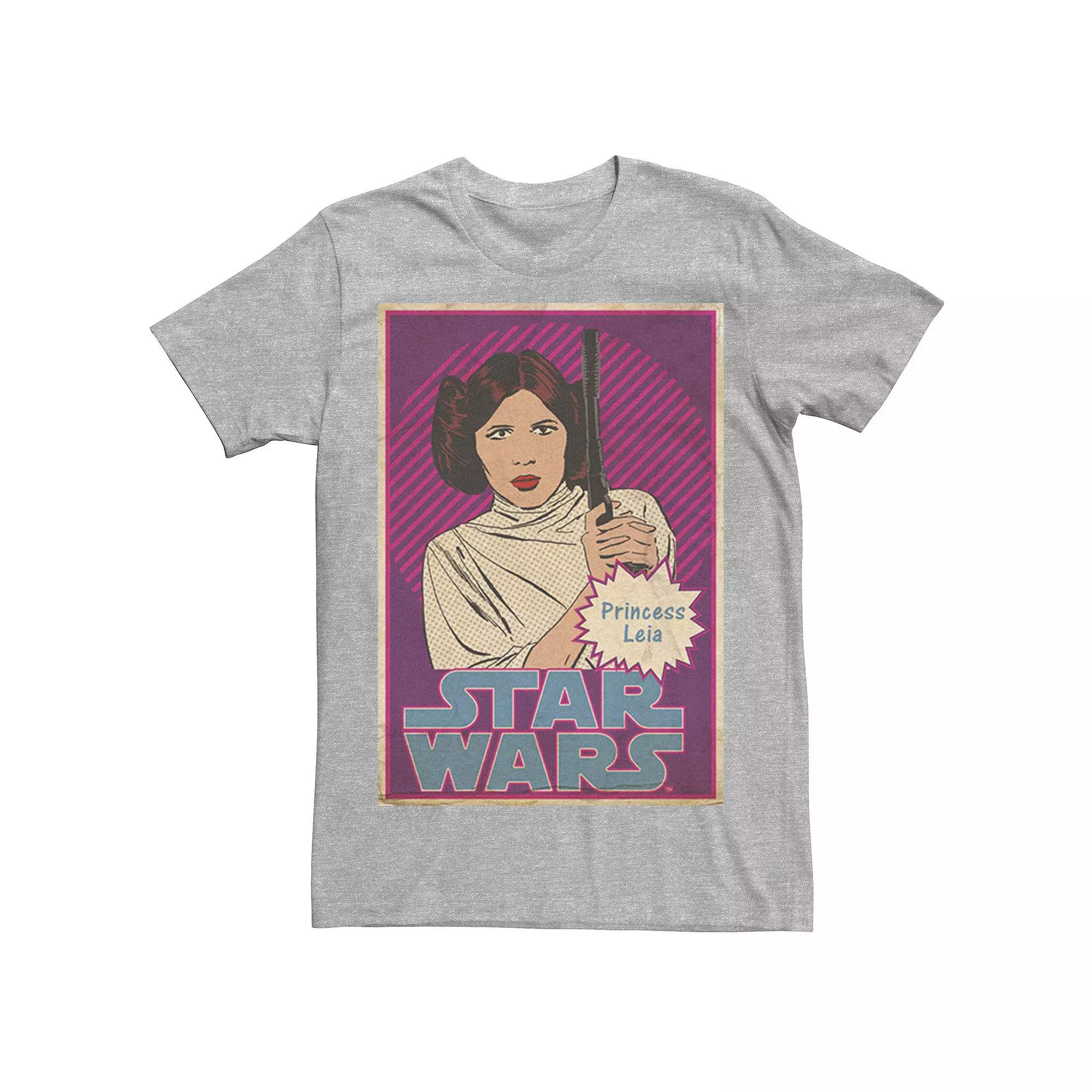 Men's Star Wars Princess Leia Vintage Trading Card Graphic Tee,  Product Image