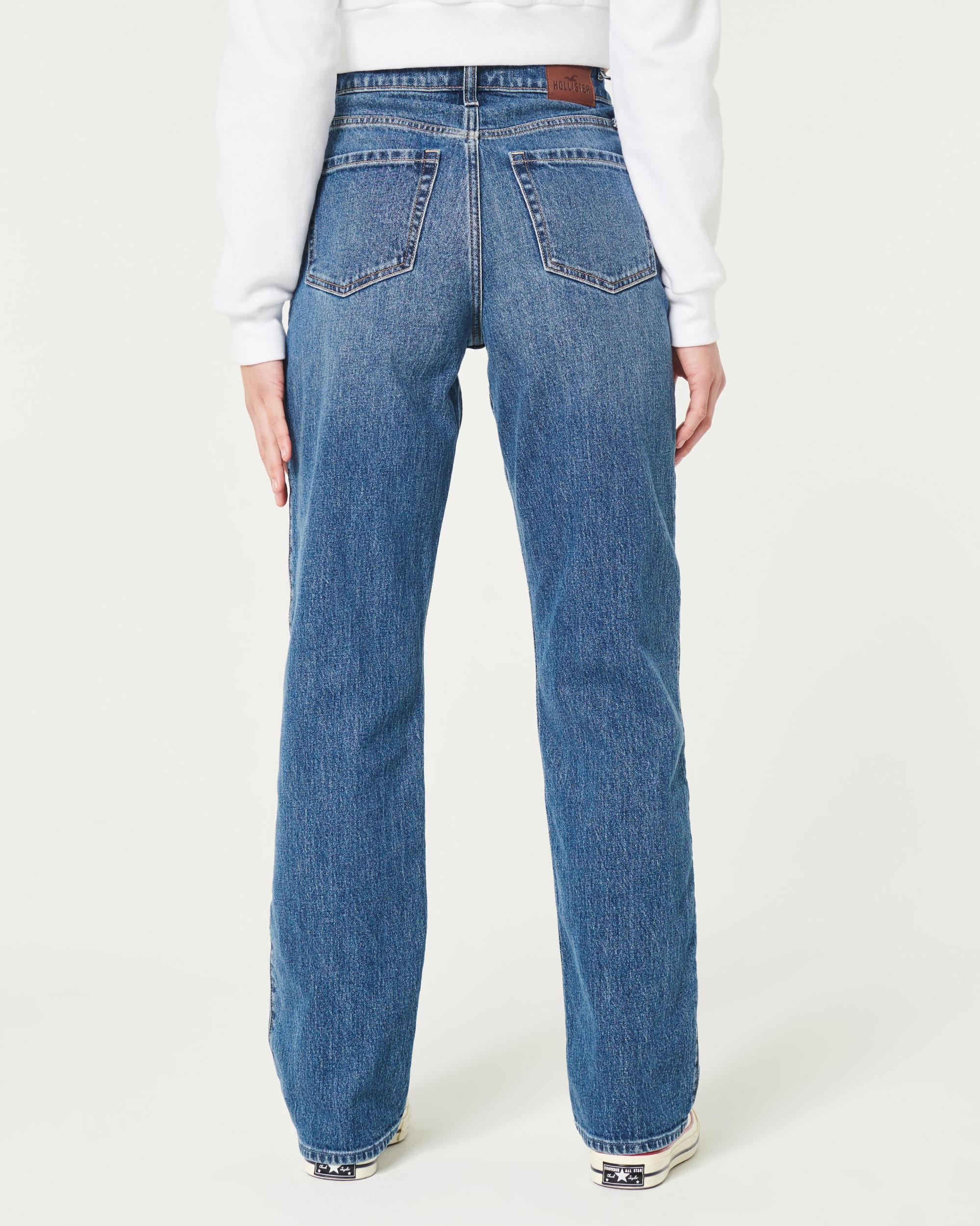 Ultra High-Rise Washed Black Dad Jeans Product Image