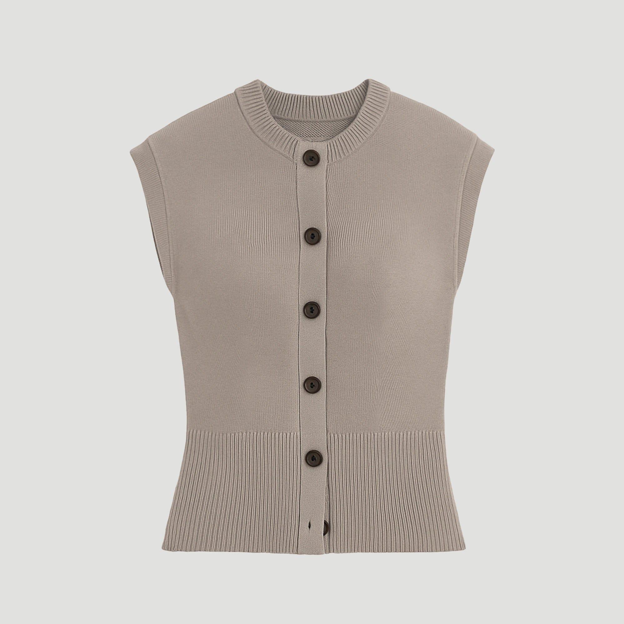 Solea Button Knit Vest Product Image