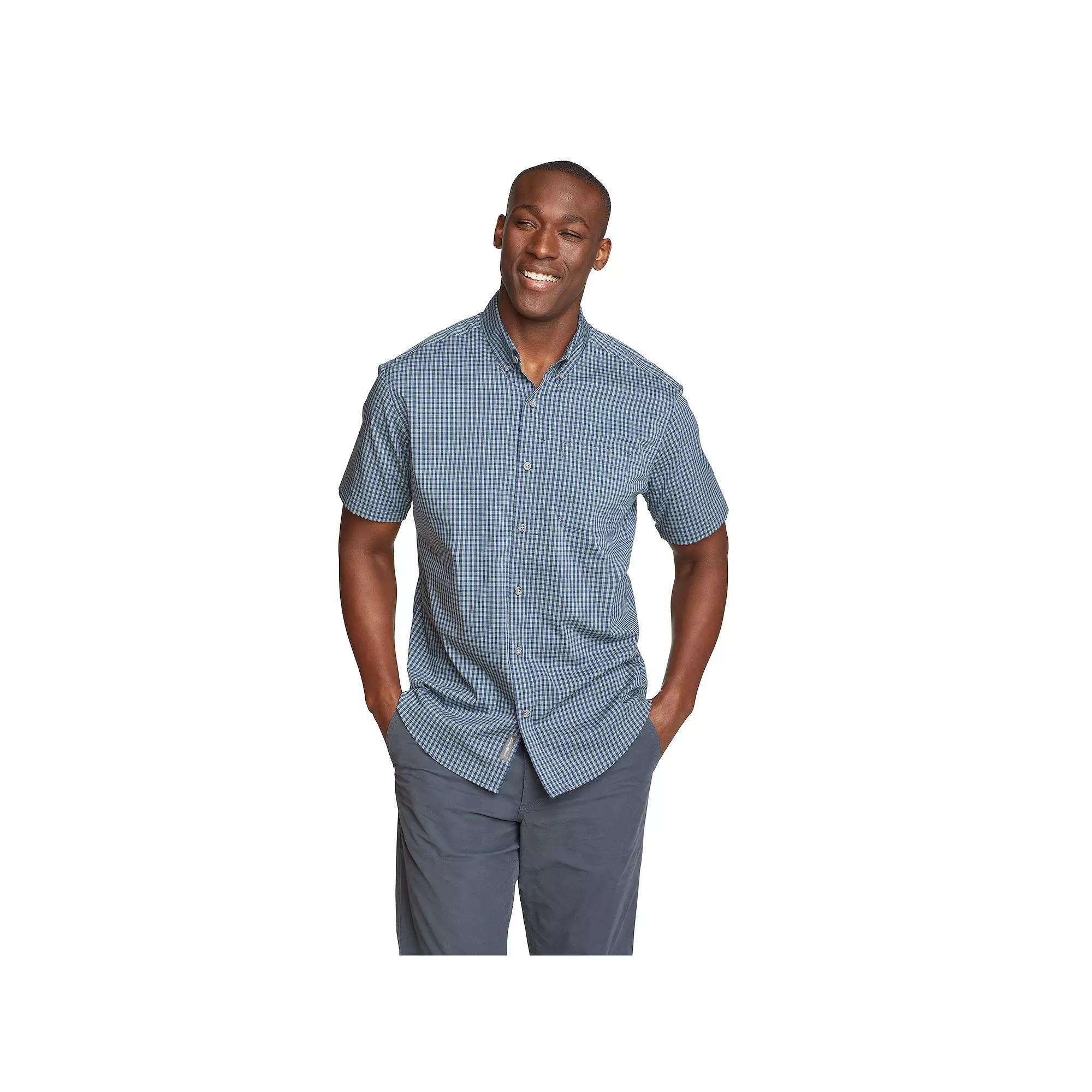 Men's Eddie Bauer UPF 50 Voyager Short Sleeve Button-Down Shirt,  Product Image