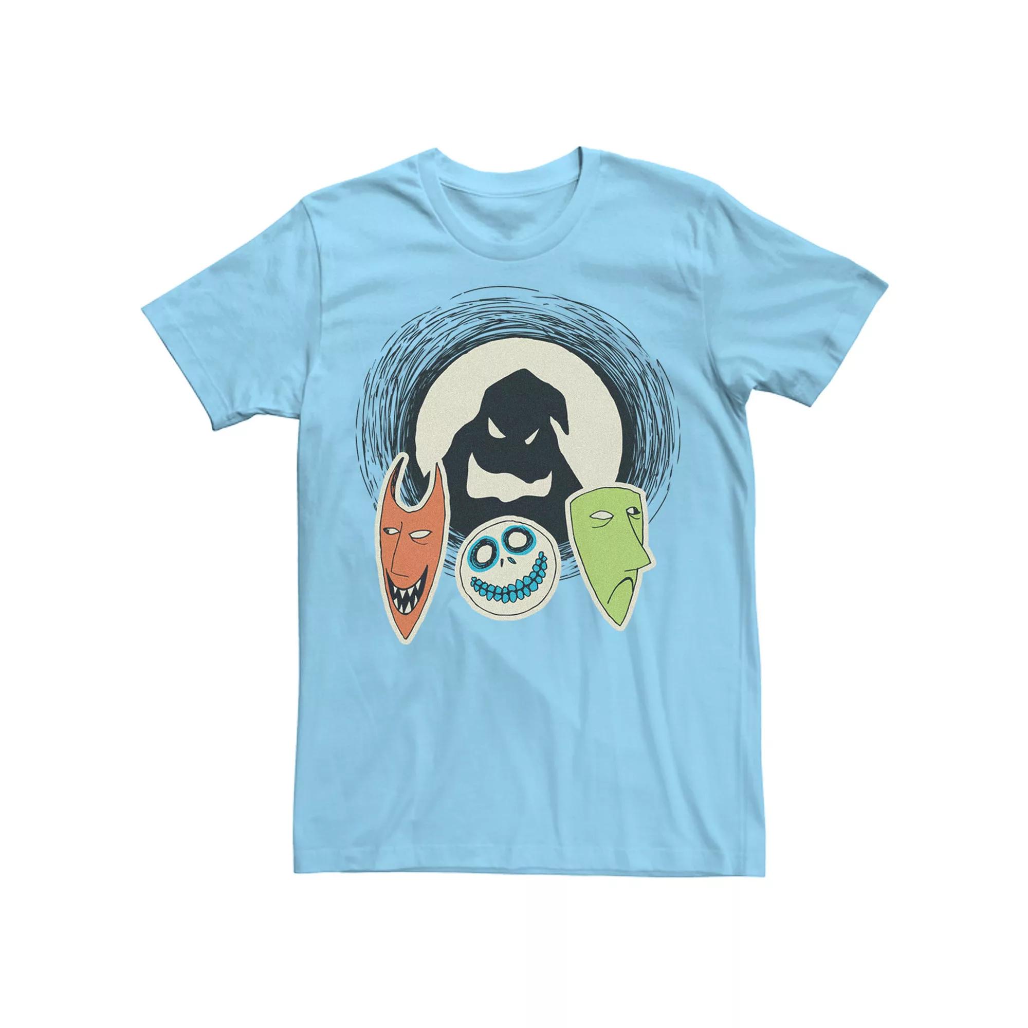 Disney's The Nightmare Before Christmas Oogie Boogie and Kids Masks Men's Tee, Size: Medium, Light Blue Product Image