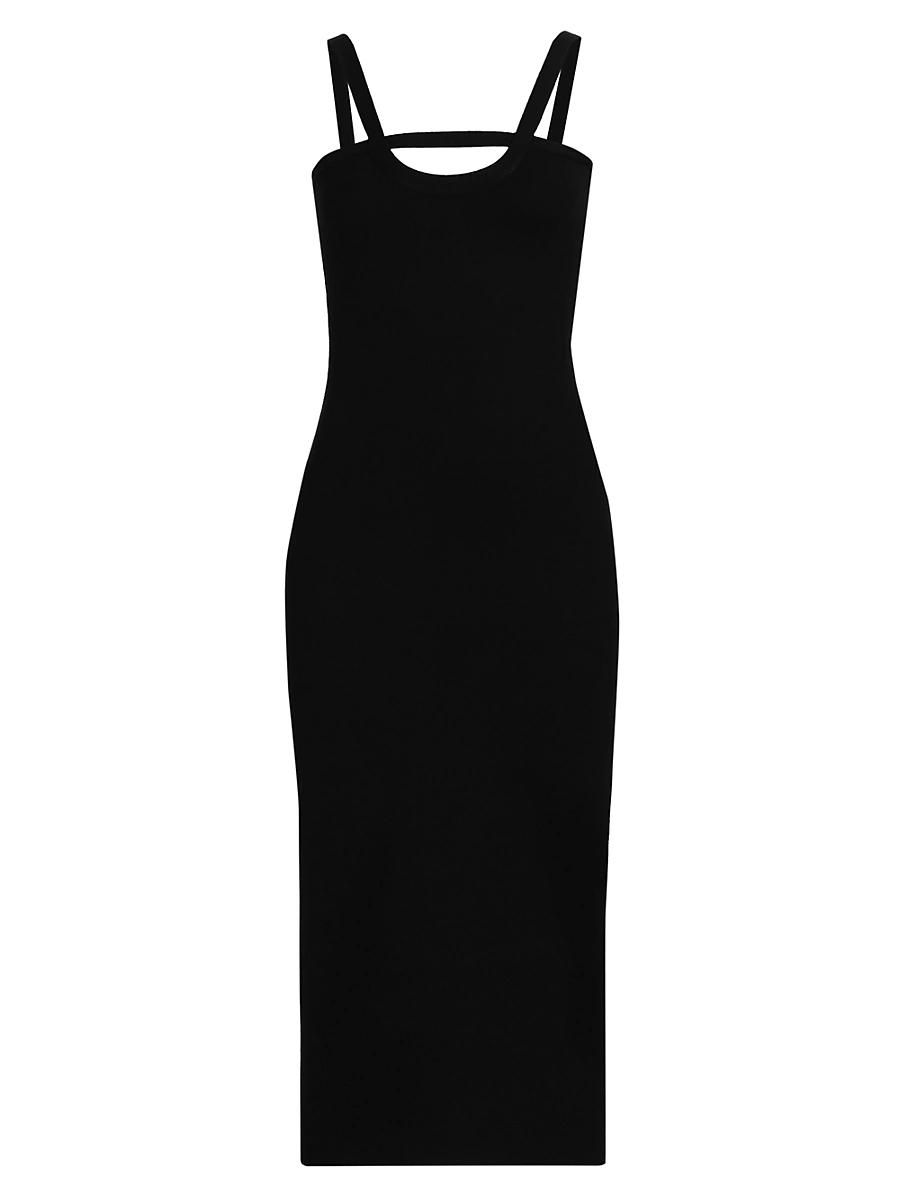 Womens Knit U-Neck Midi-Dress Product Image