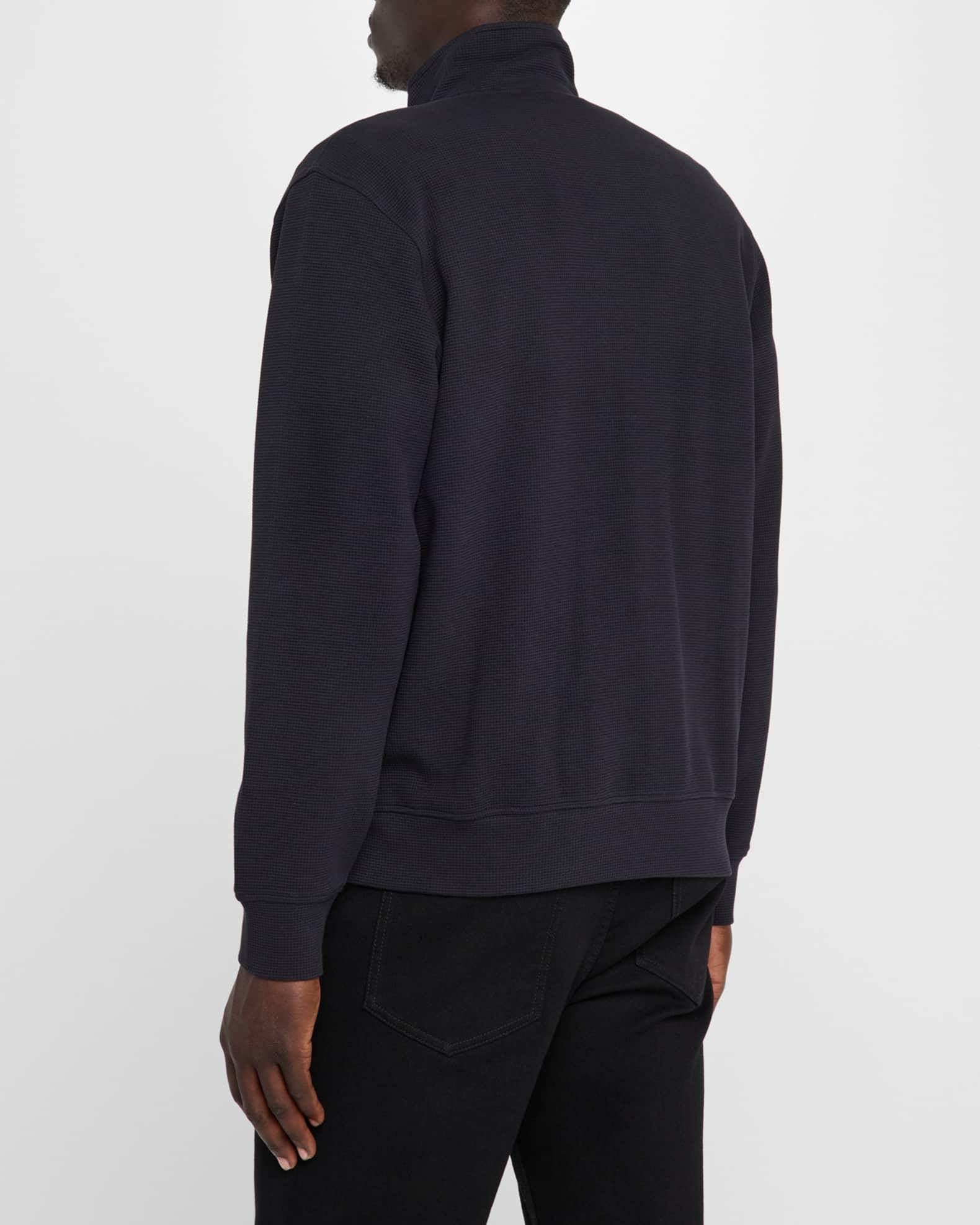 Men's Textured Cotton Full-Zip Sweater Jacket Product Image