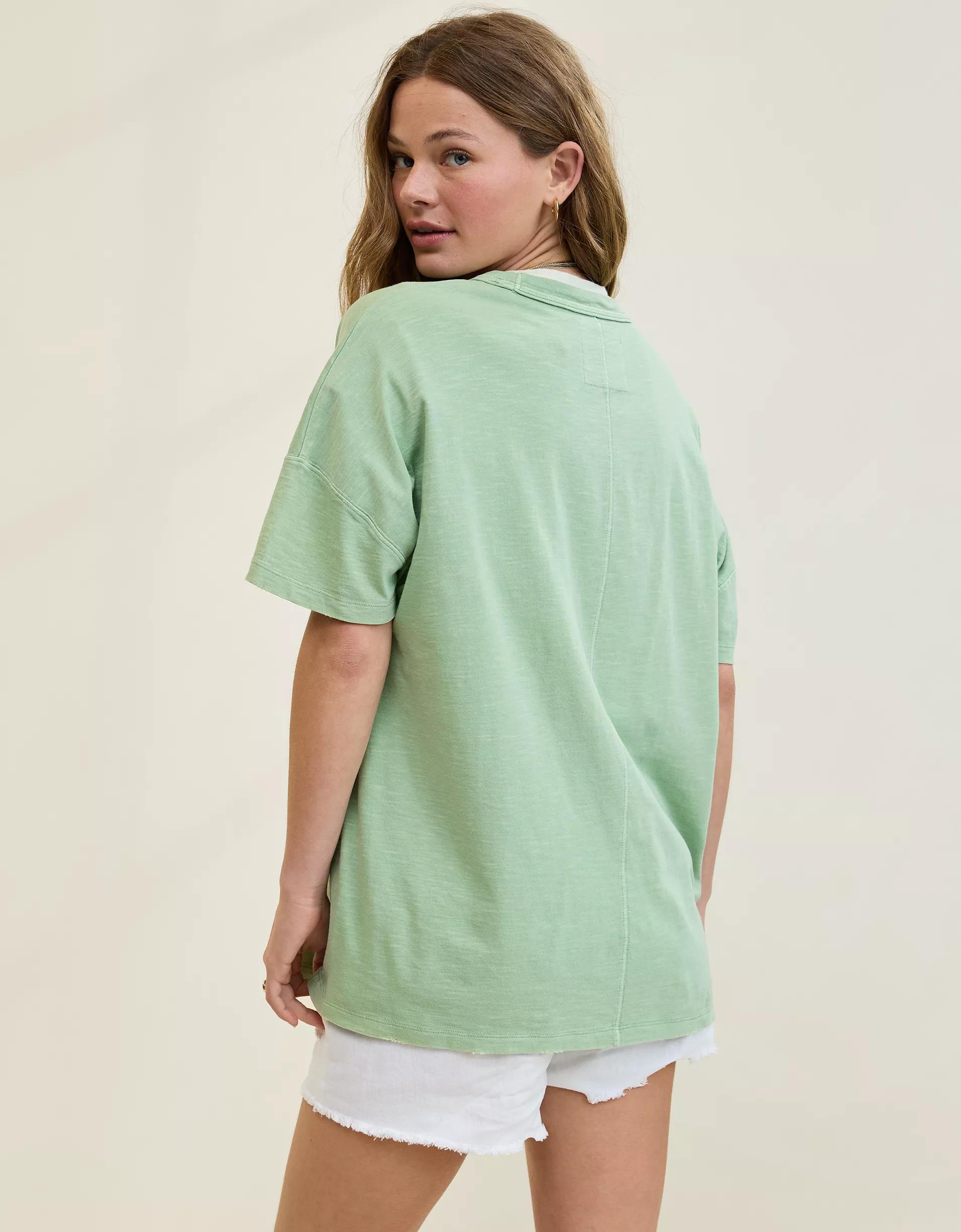 Aerie Oversized Crew Boyfriend T-Shirt Product Image