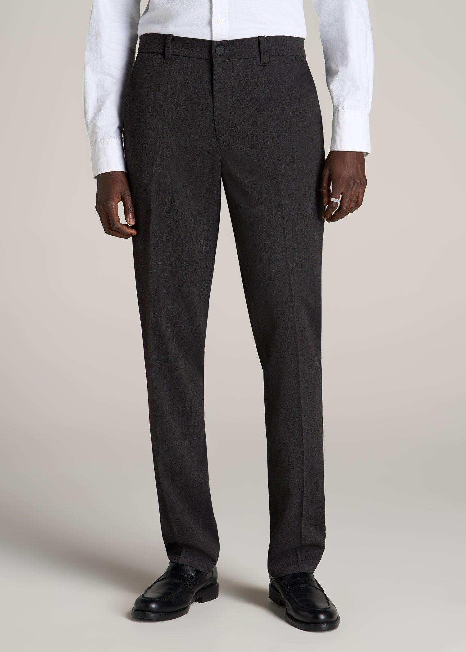 TAPERED-FIT Stretch Dress Pants for Tall Men in Black Male Product Image
