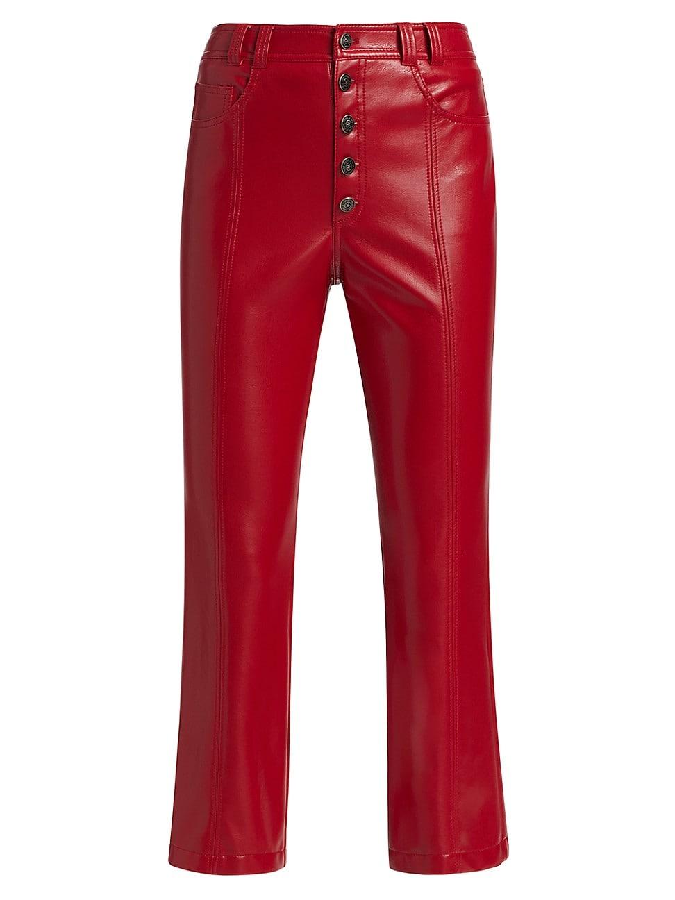 Womens Roxette Faux-Leather Crop Pants Product Image