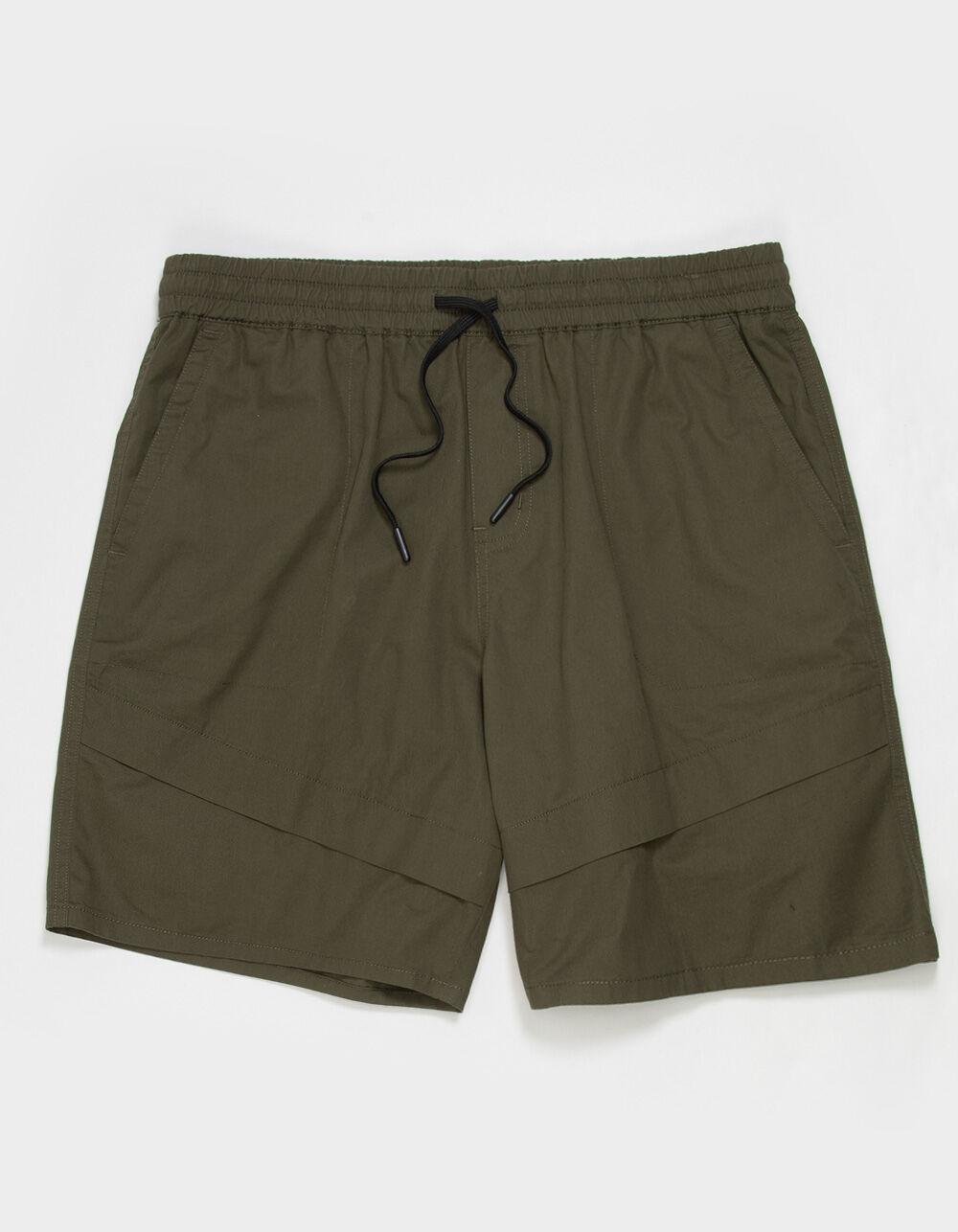 RSQ Mens Pull On Twill Shorts - OLIVE Product Image