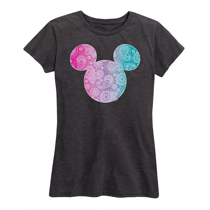 Disney's Mickey Mouse Women's Bandana Pattern Graphic Tee,  Product Image