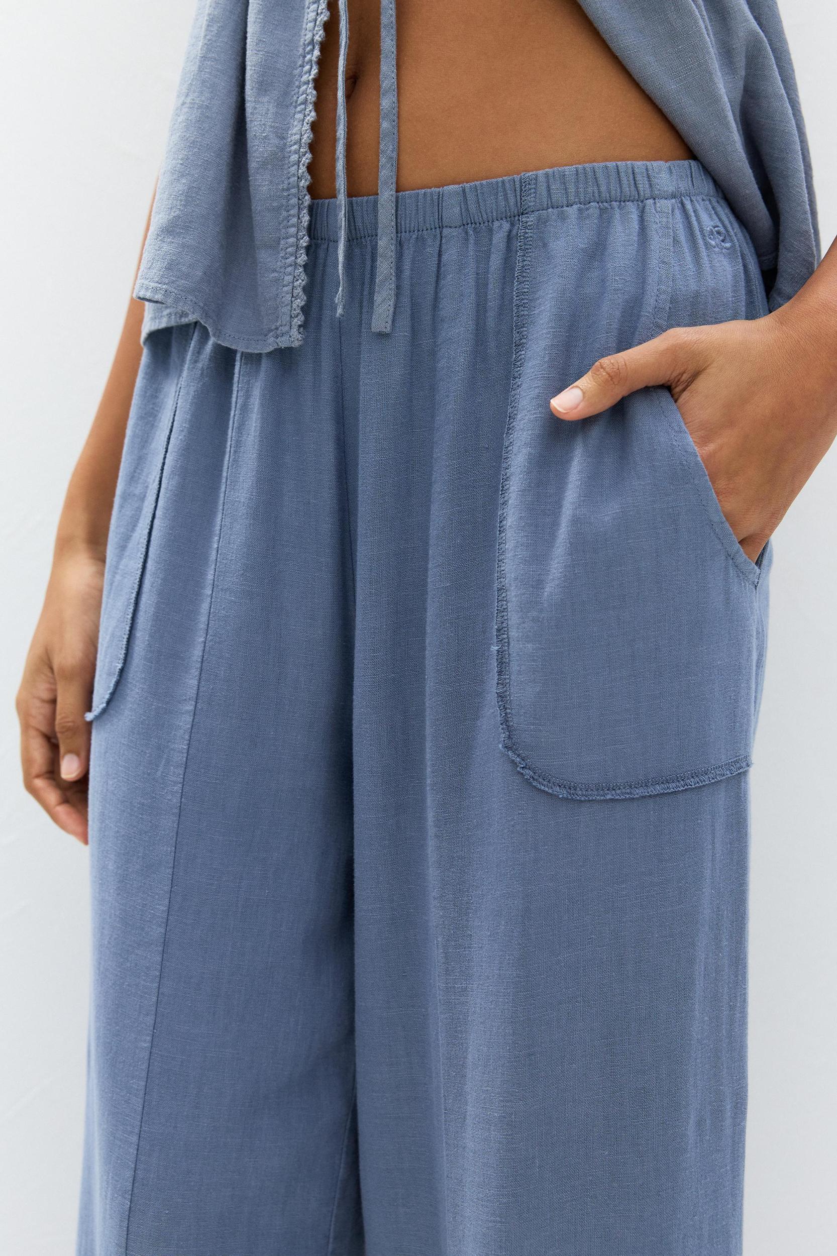 Flowy pants with linen Product Image