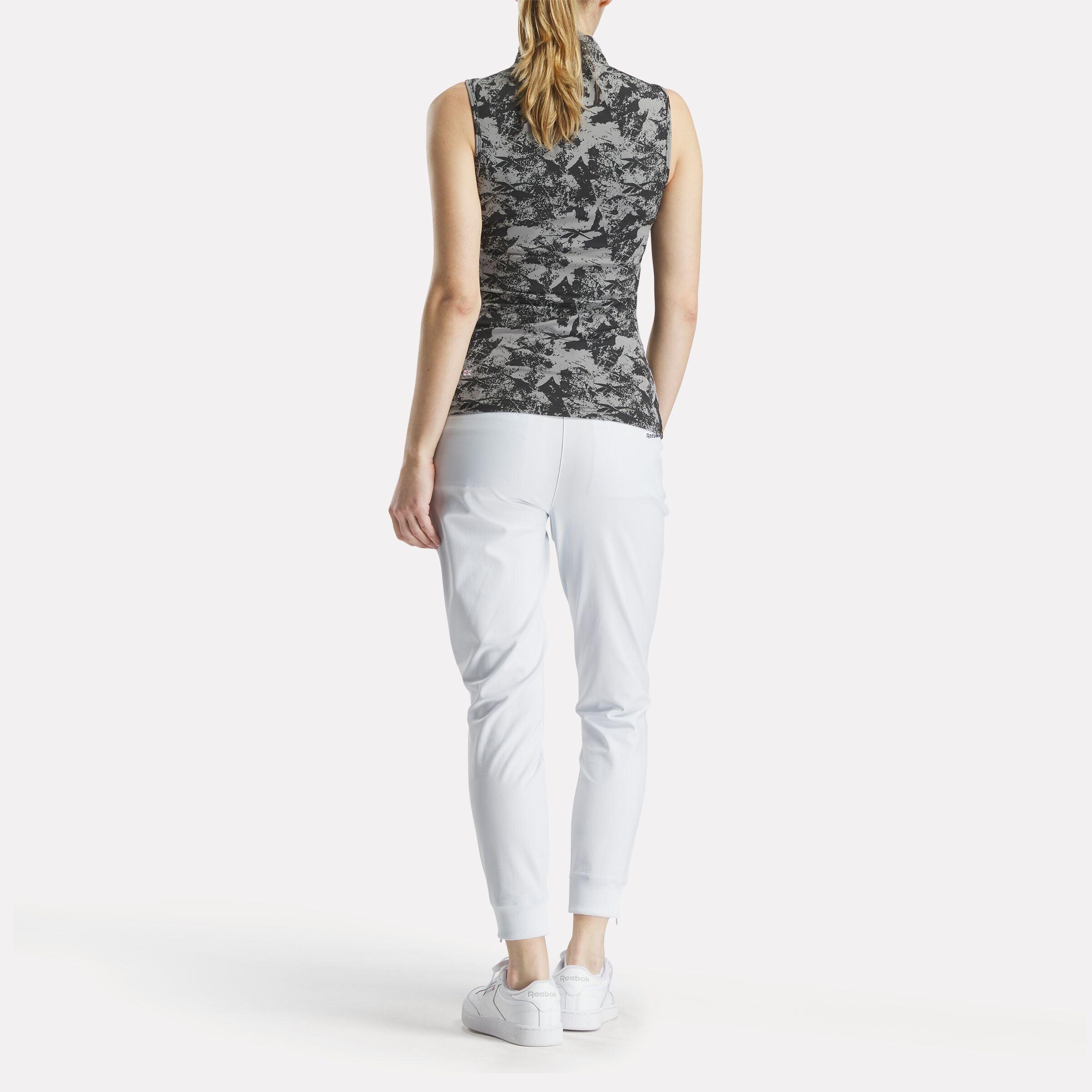 Women's Sleeveless Mock Neck Golf Top - Vector Abstract Print Female Product Image