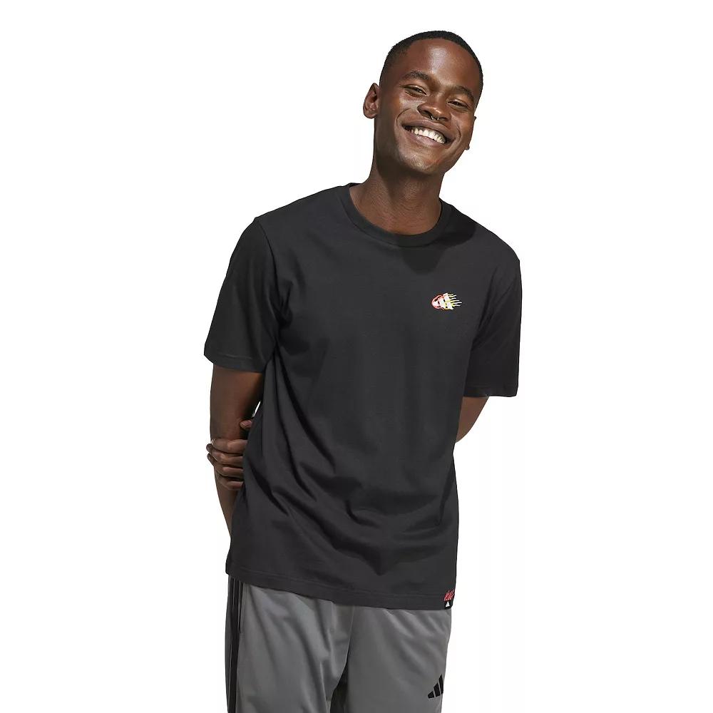 Men's adidas Lounge Mini Embroidery Graphic Sportswear Tee, Size: XL, Black Product Image