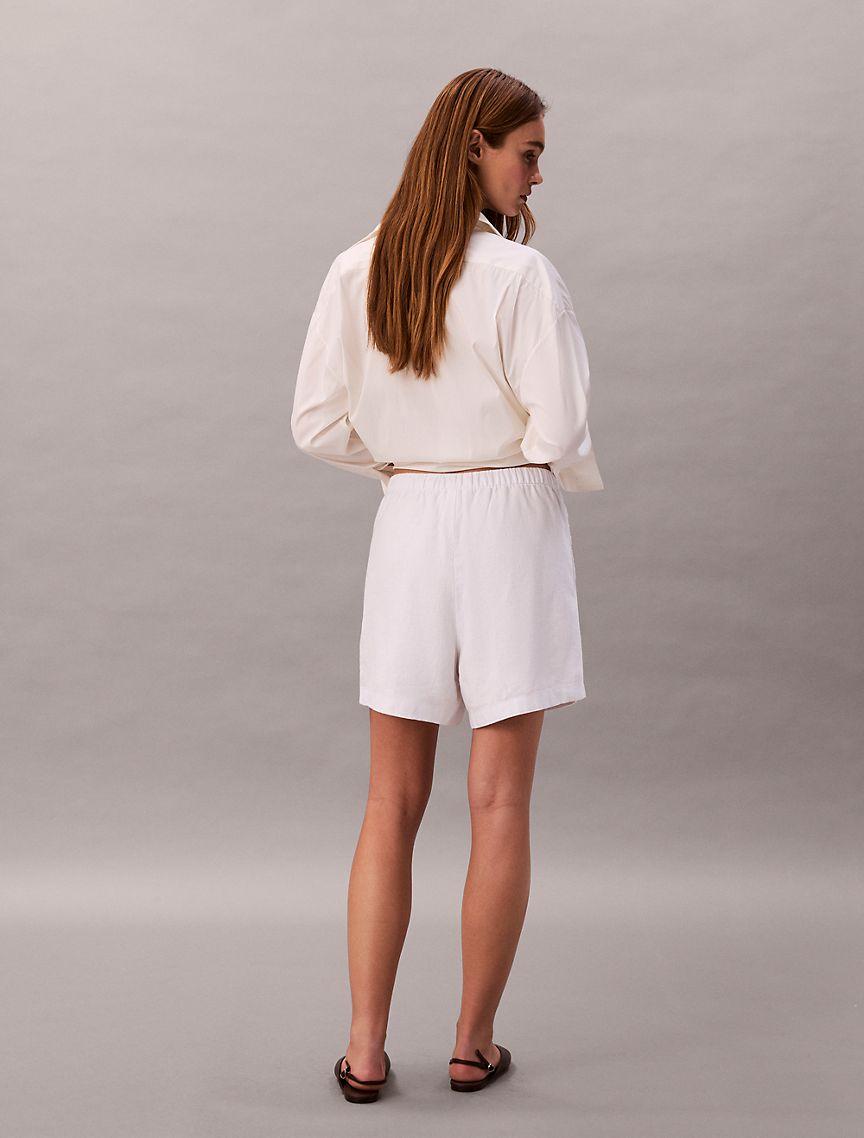 Linen Cotton Pull-On Shorts Product Image