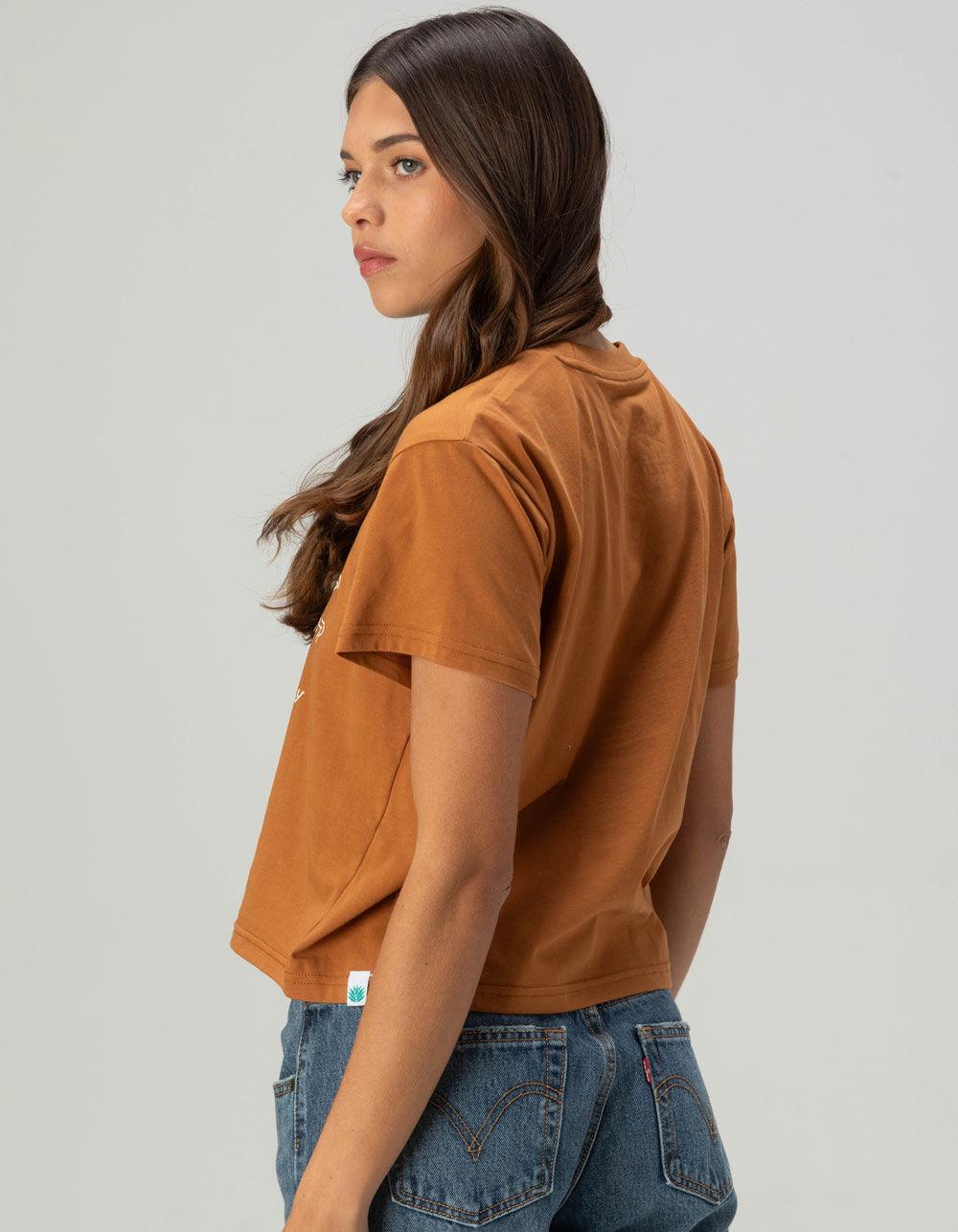 SENDERO PROVISIONS CO. Hi Ho Womens Crop Tee - RUST Product Image