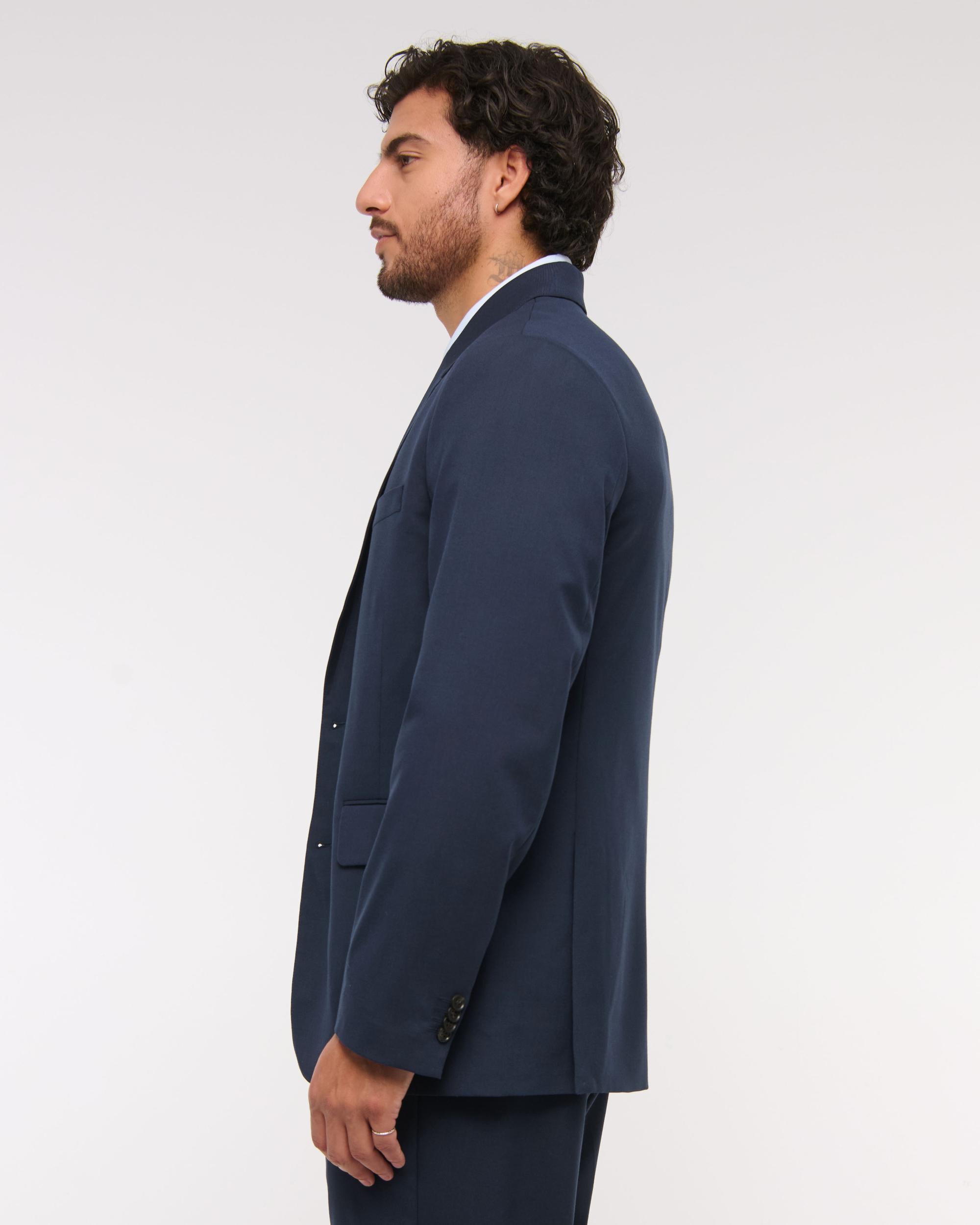 The A&F Collins Athletic Fit Linen-Blend Blazer Product Image