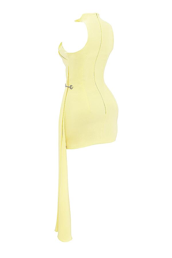 Marla  lemon halter mini dress Product Image