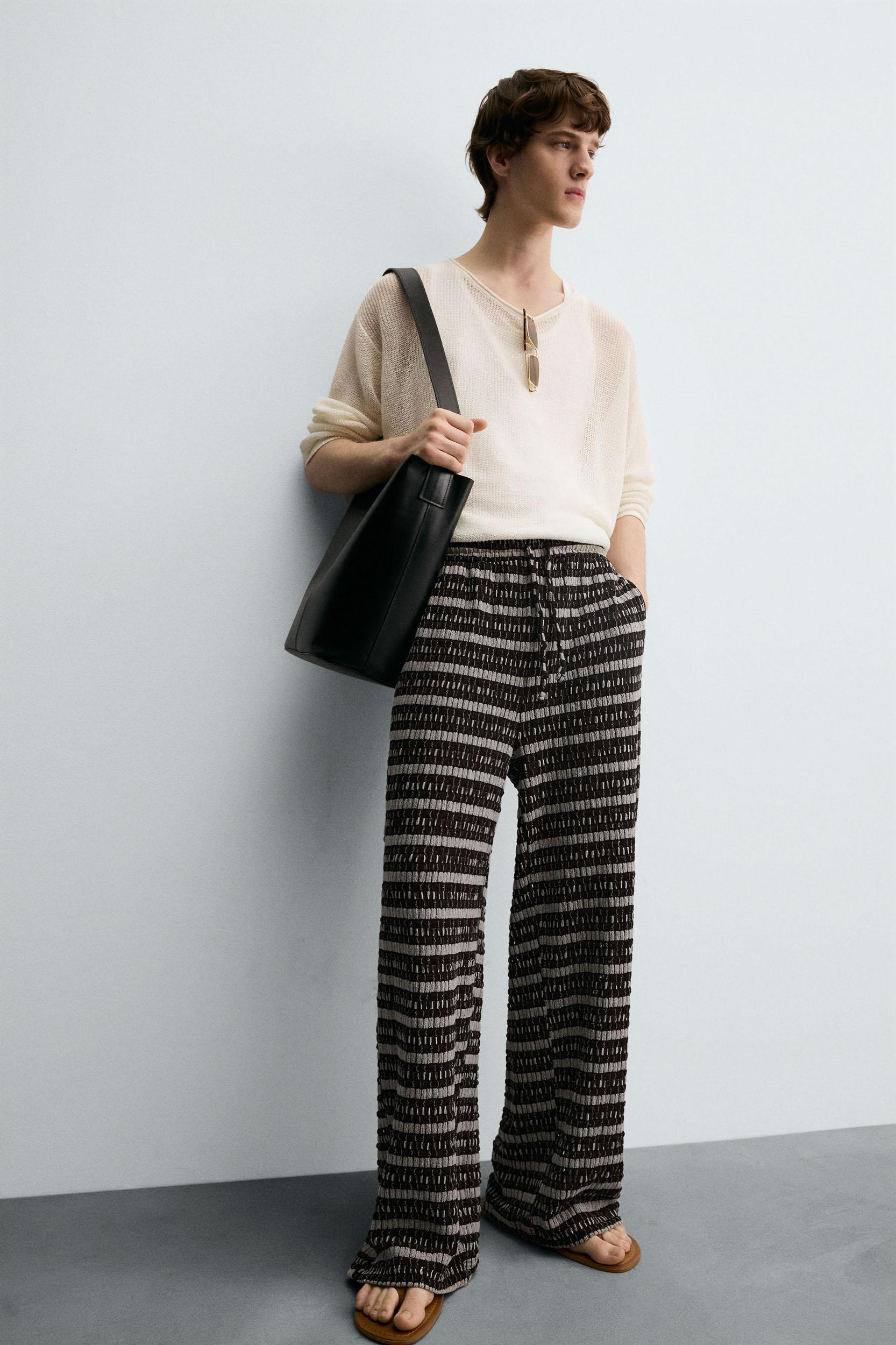JACQUARD KNIT PANTS Product Image