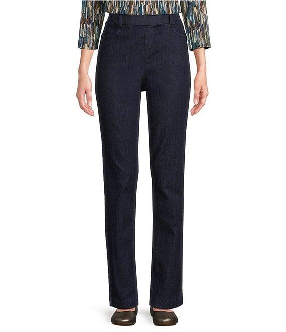 Intro Stella Straight Leg Pull-On Denim Pants Product Image