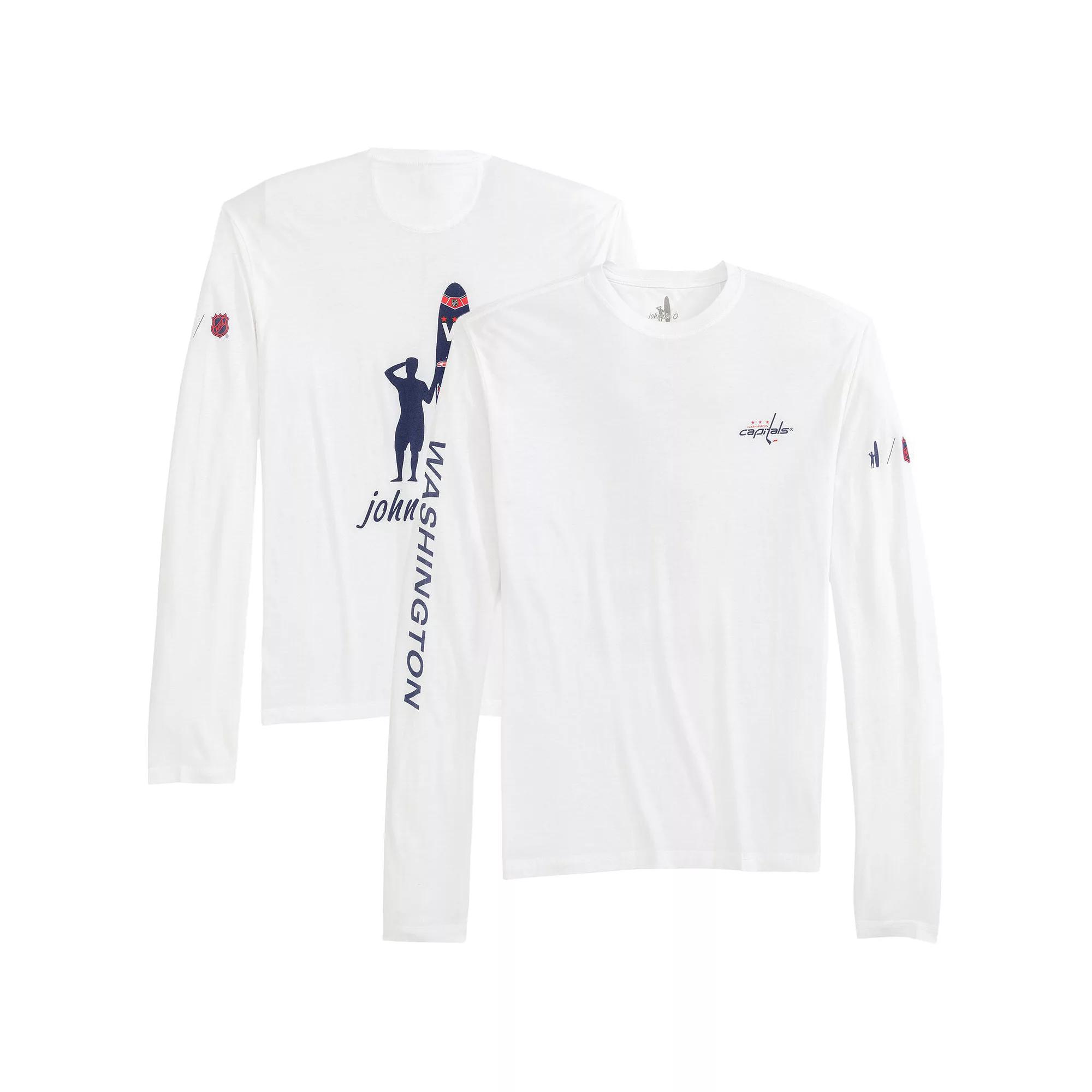 Men's johnnie-O White Washington Capitals Adam Long Sleeve T-Shirt,  Product Image
