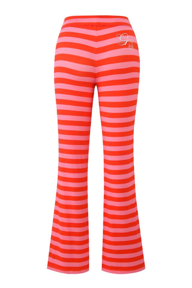 FAFI BLARE CAP SLEEVE HOODIE - PINK STRIPE Product Image