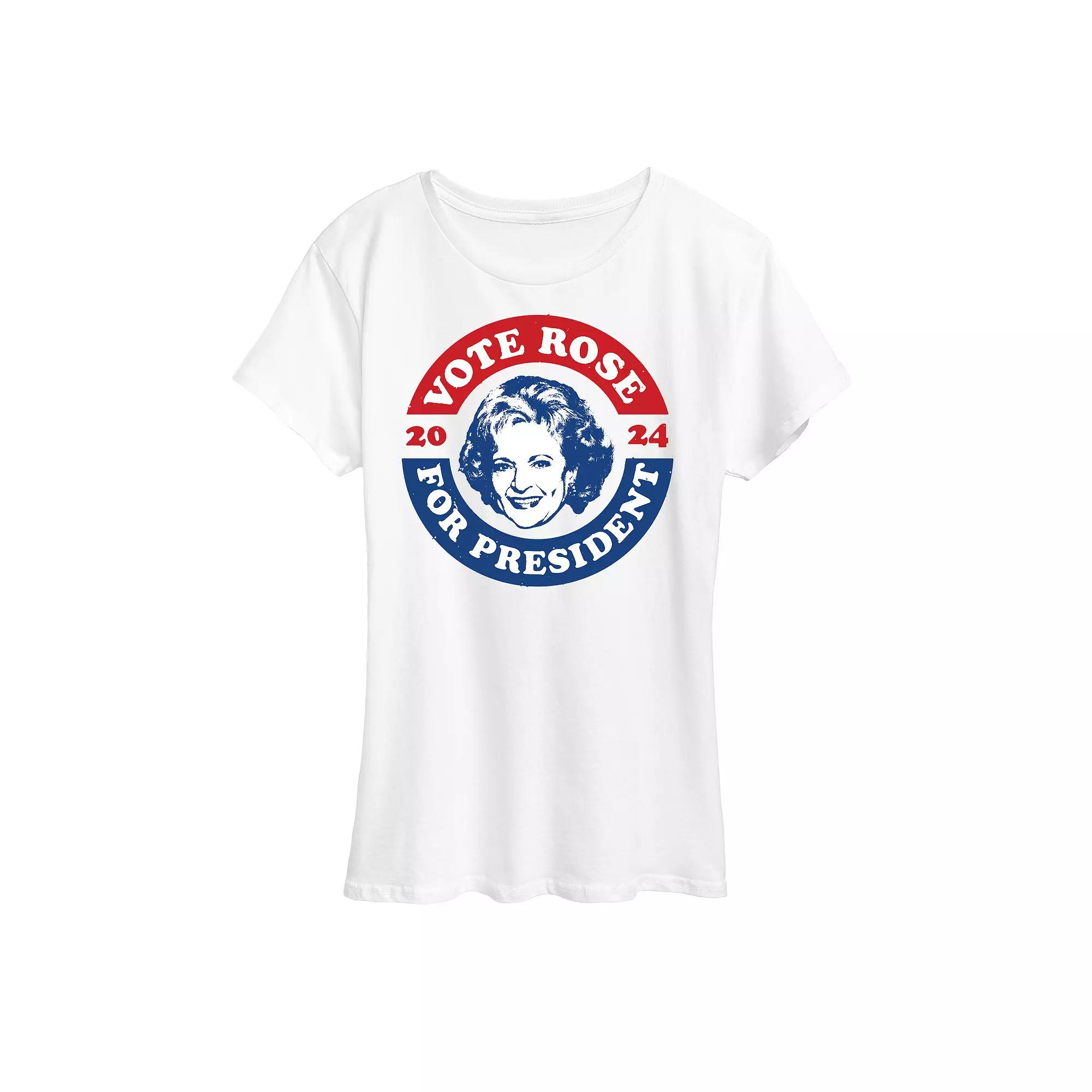 Women's Golden Girls President Rose Graphic Tee, Girl's,  Product Image